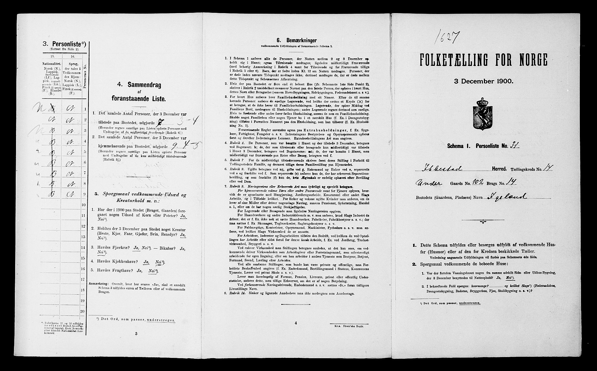 SATØ, 1900 census for Ibestad, 1900, p. 1915