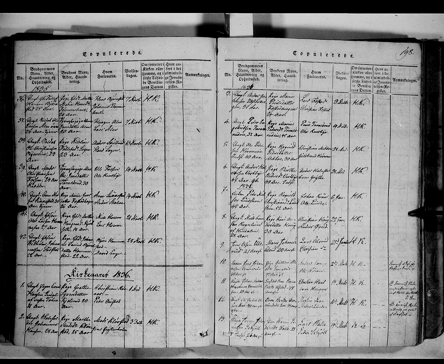 Østre Toten prestekontor, SAH/PREST-104/H/Ha/Haa/L0001: Parish register (official) no. 1, 1828-1839, p. 198