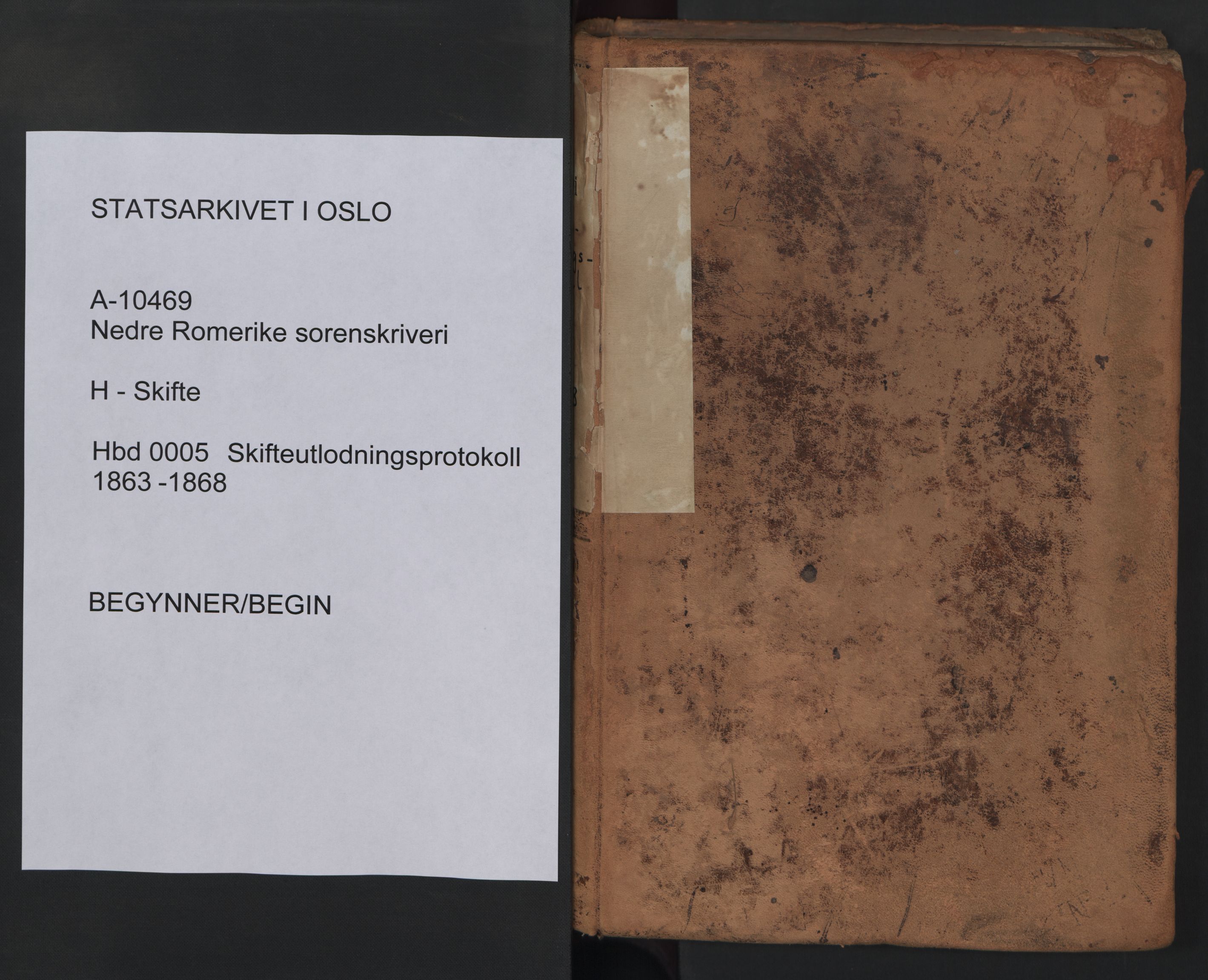 Nedre Romerike sorenskriveri, AV/SAO-A-10469/H/He/Hec/L0005: Skifteutlodningsprotokoll, 1863-1868