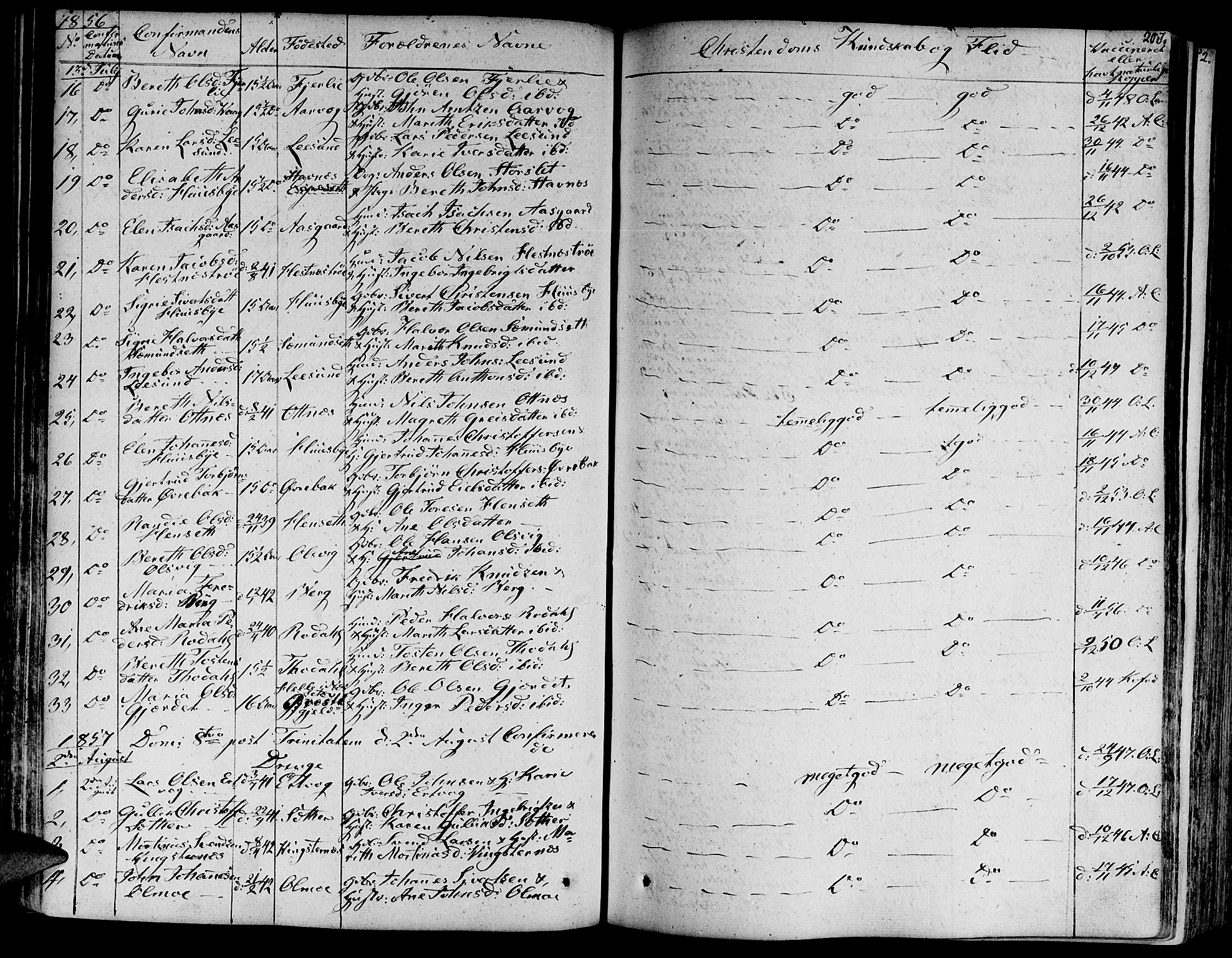 Ministerialprotokoller, klokkerbøker og fødselsregistre - Møre og Romsdal, AV/SAT-A-1454/578/L0904: Parish register (official) no. 578A03, 1836-1858, p. 206