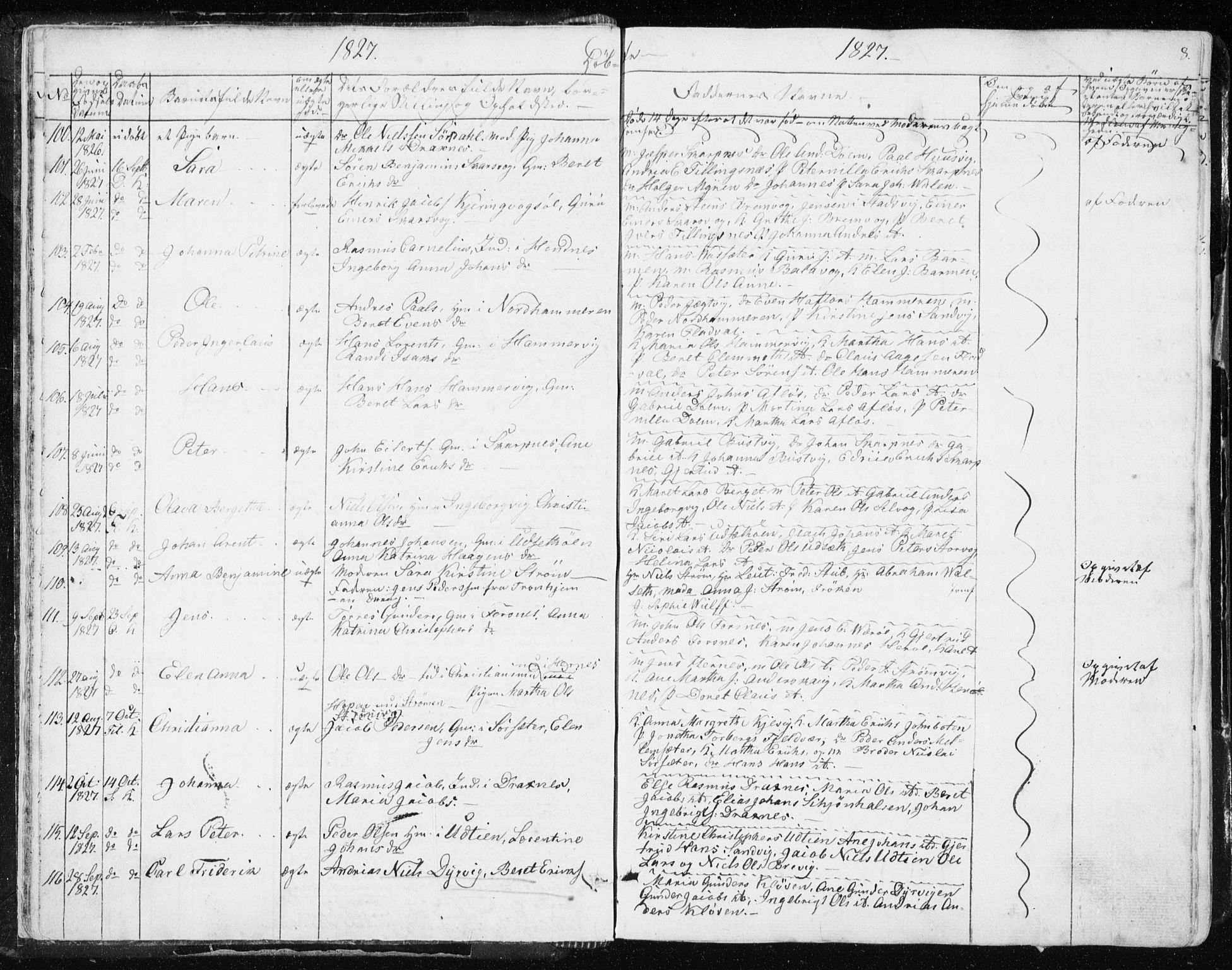 Ministerialprotokoller, klokkerbøker og fødselsregistre - Sør-Trøndelag, SAT/A-1456/634/L0528: Parish register (official) no. 634A04, 1827-1842, p. 8