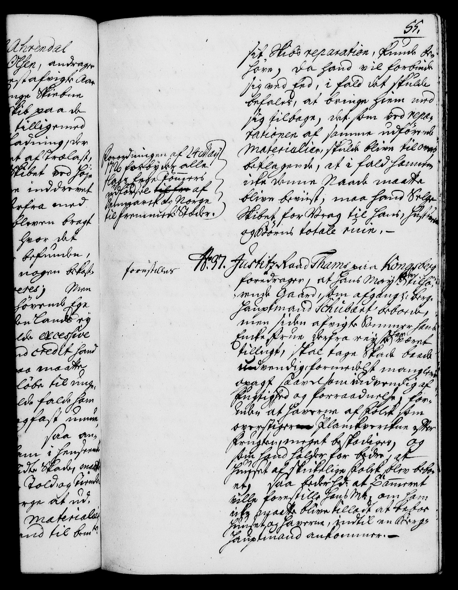 Rentekammeret, Kammerkanselliet, AV/RA-EA-3111/G/Gh/Gha/L0020: Norsk ekstraktmemorialprotokoll (merket RK 53.65), 1738-1739, p. 55
