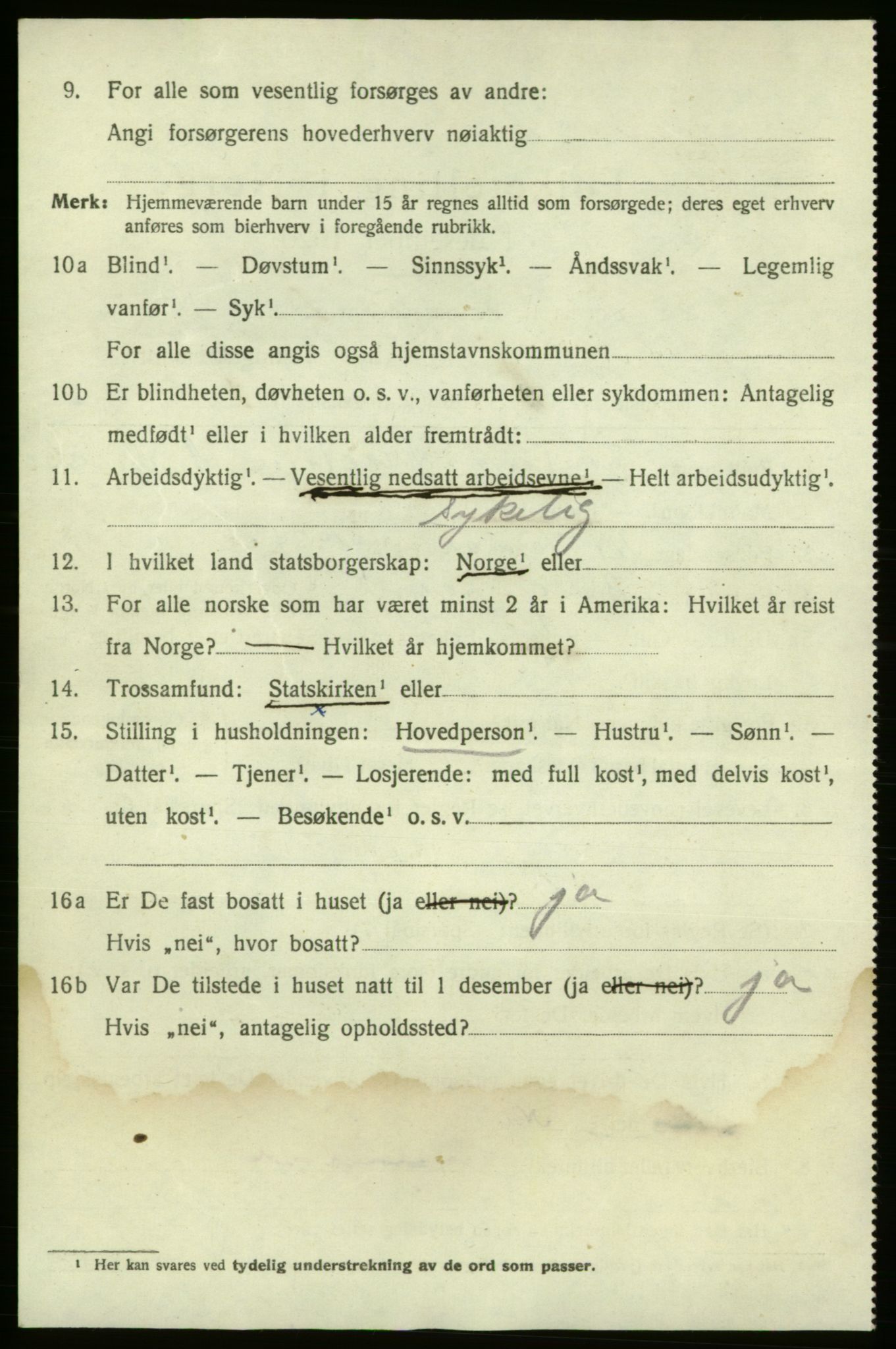 SAO, 1920 census for Fredrikshald, 1920, p. 23104