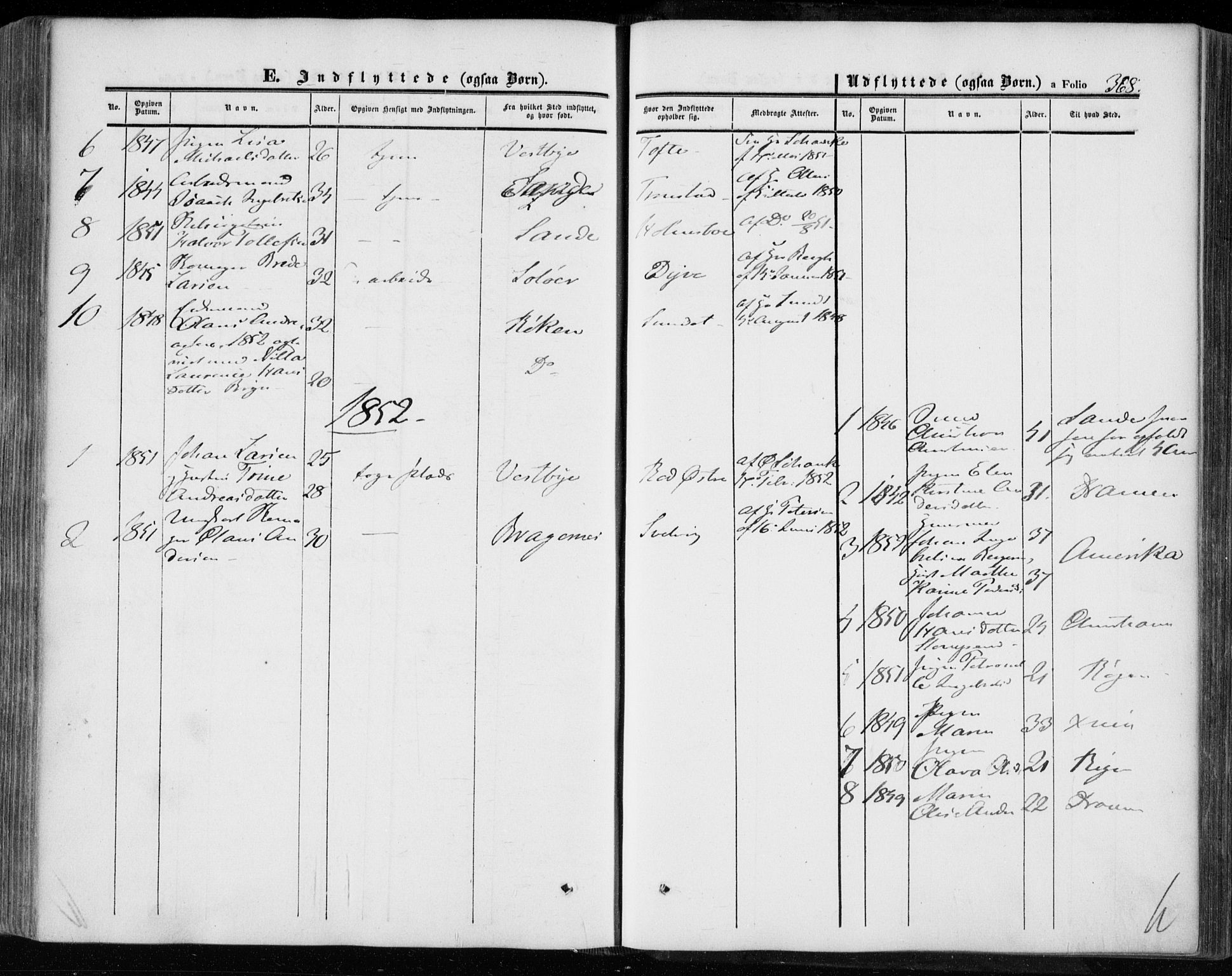 Hurum kirkebøker, SAKO/A-229/F/Fa/L0011: Parish register (official) no. 11, 1847-1860, p. 368