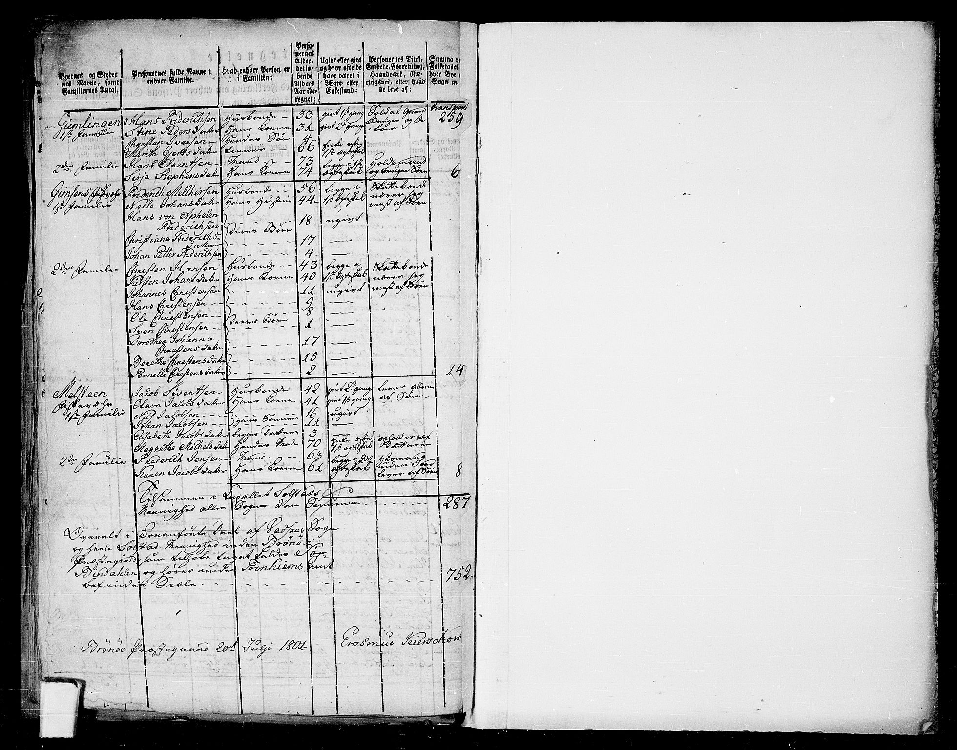 RA, 1801 census for 1814P Brønnøy, 1801, p. 764b