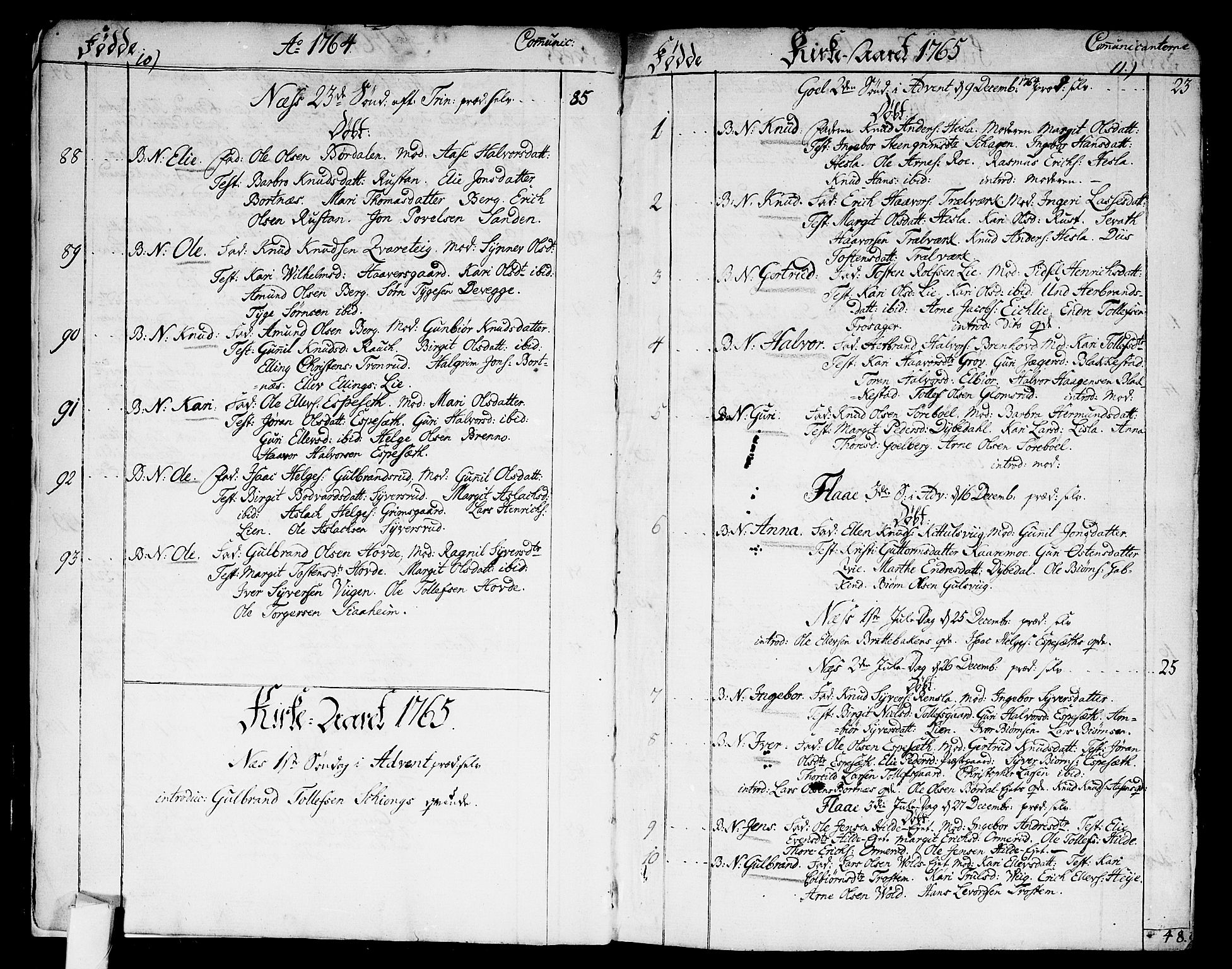 Nes kirkebøker, AV/SAKO-A-236/F/Fa/L0004: Parish register (official) no. 4, 1764-1786, p. 10-11