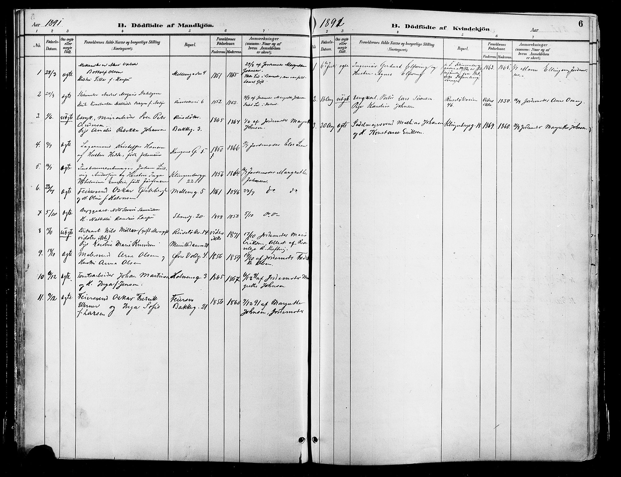Johannes prestekontor Kirkebøker, SAO/A-10852/F/Fa/L0004: Parish register (official) no. 4, 1883-1907, p. 6