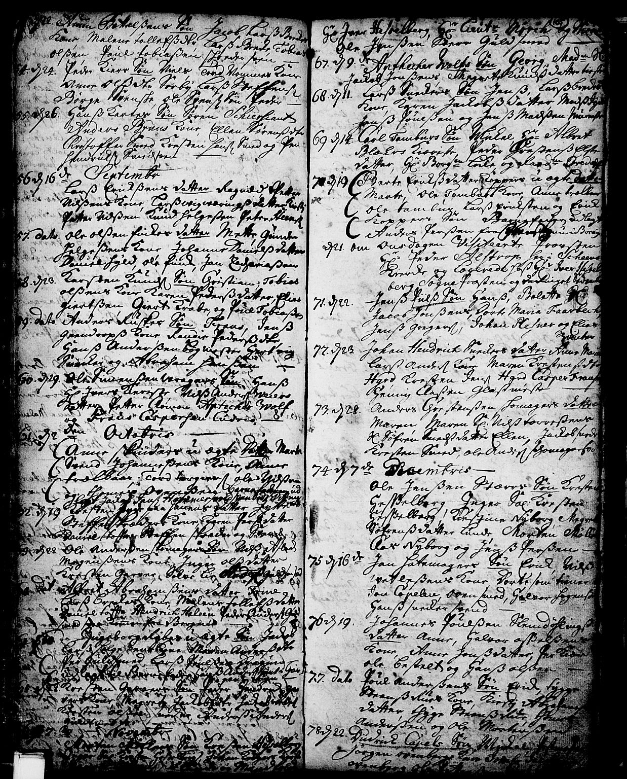 Skien kirkebøker, SAKO/A-302/F/Fa/L0002: Parish register (official) no. 2, 1716-1757, p. 105