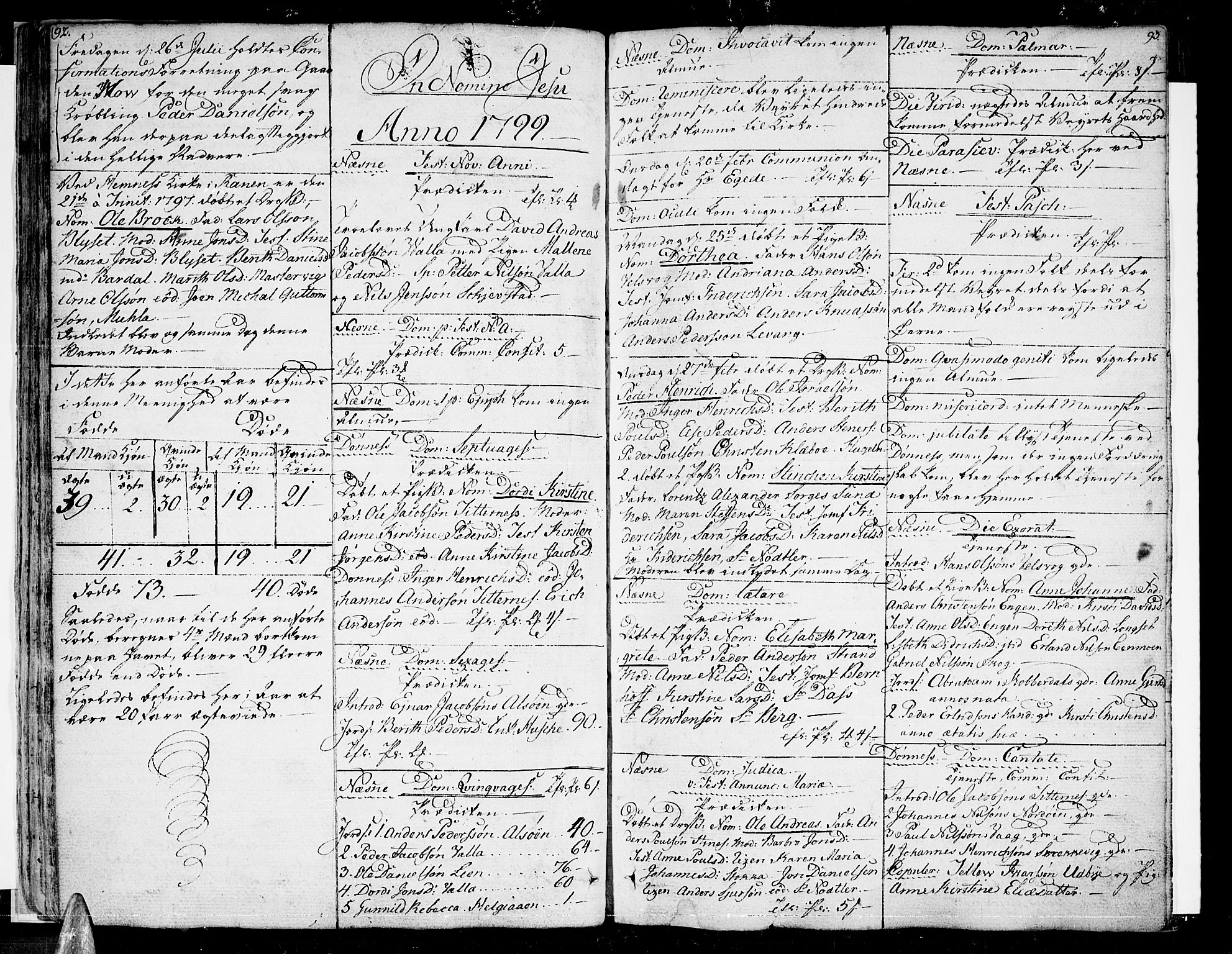 Ministerialprotokoller, klokkerbøker og fødselsregistre - Nordland, SAT/A-1459/838/L0545: Parish register (official) no. 838A04, 1791-1820, p. 92-93