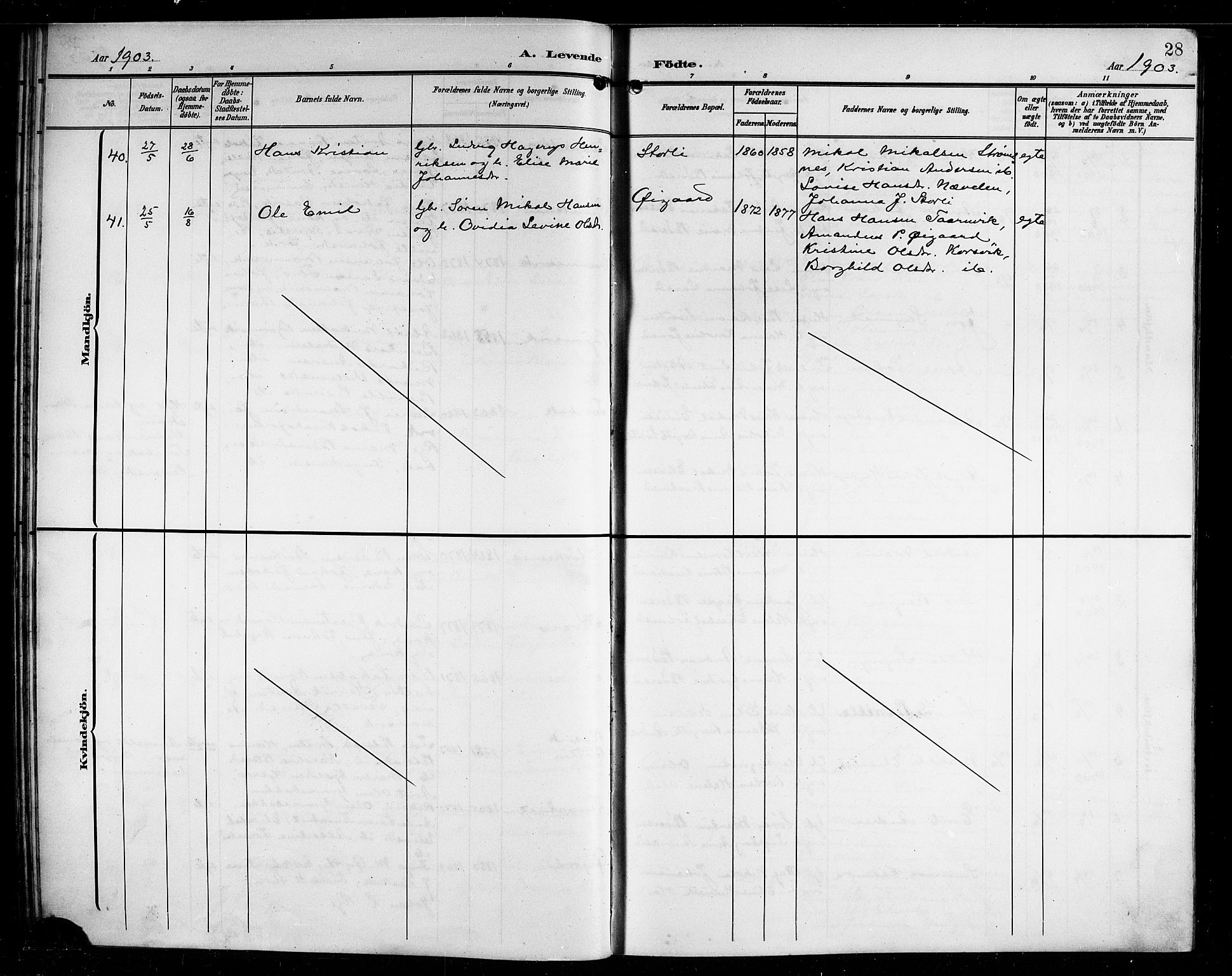 Ministerialprotokoller, klokkerbøker og fødselsregistre - Nordland, AV/SAT-A-1459/854/L0786: Parish register (copy) no. 854C02, 1901-1912, p. 28