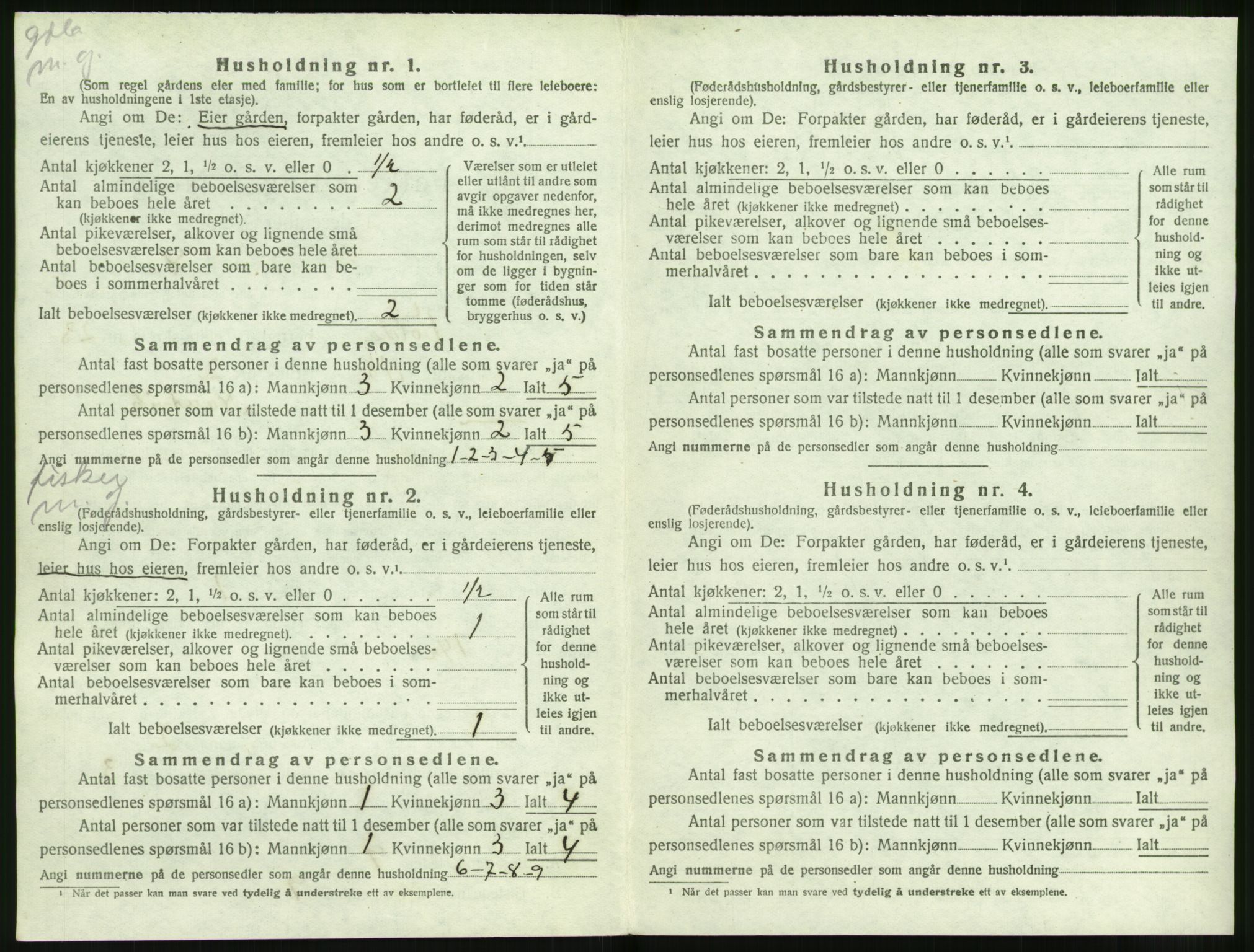 SAT, 1920 census for Volda, 1920, p. 1573