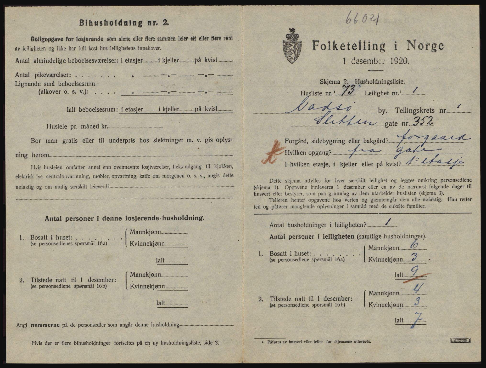 SATØ, 1920 census for Vadsø, 1920, p. 776