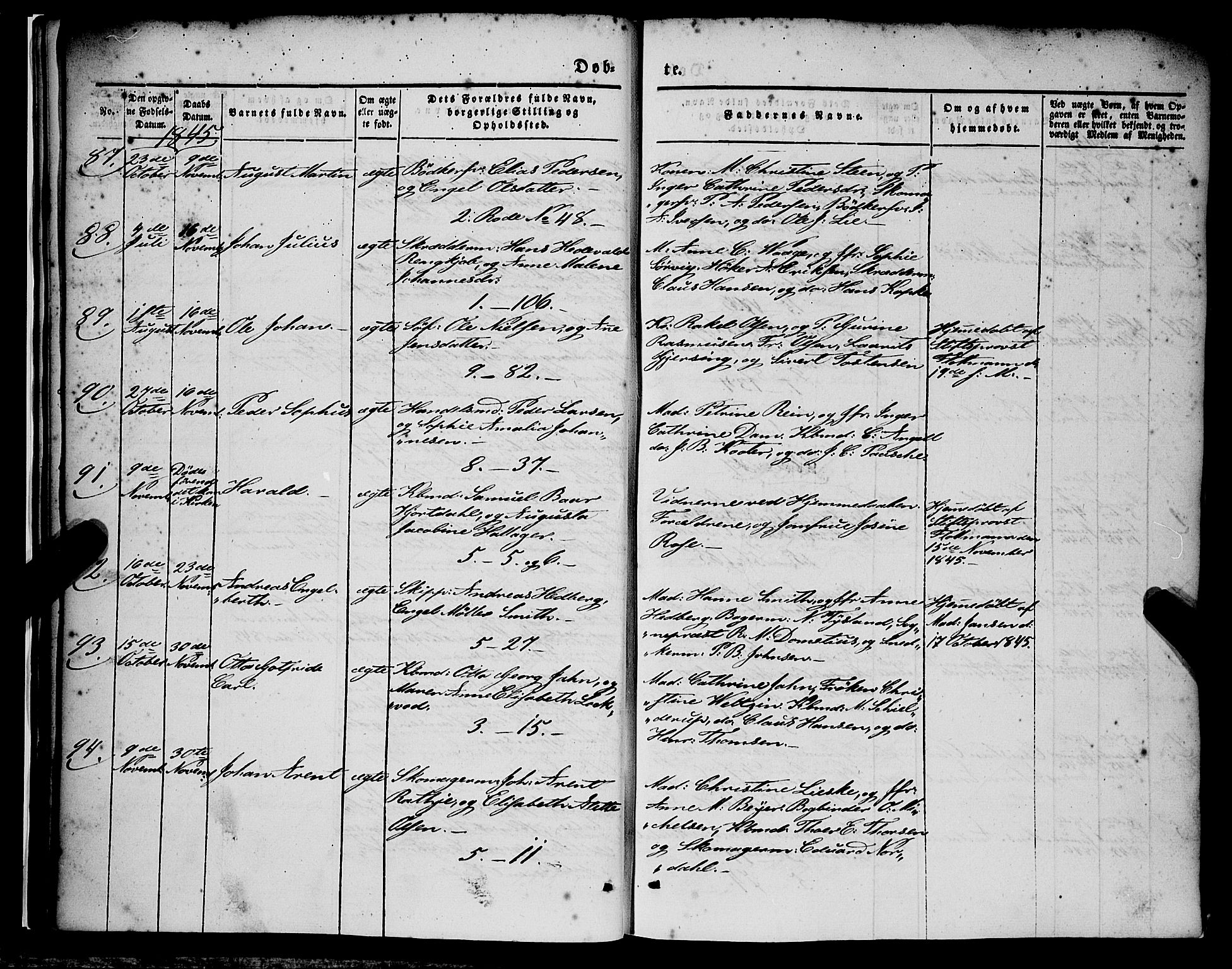 Nykirken Sokneprestembete, AV/SAB-A-77101/H/Haa/L0014: Parish register (official) no. B 1, 1844-1858, p. 12