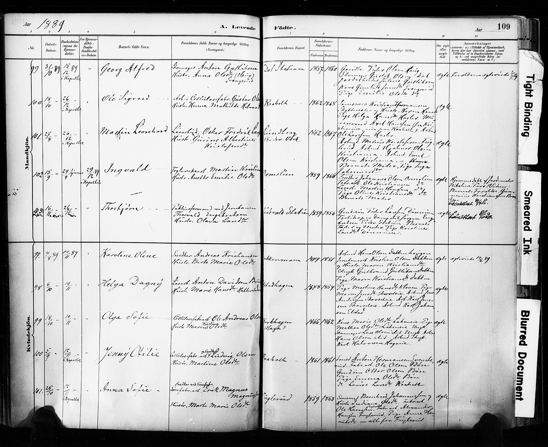 Eidsvoll prestekontor Kirkebøker, SAO/A-10888/F/Fa/L0002: Parish register (official) no. I 2, 1882-1895, p. 109