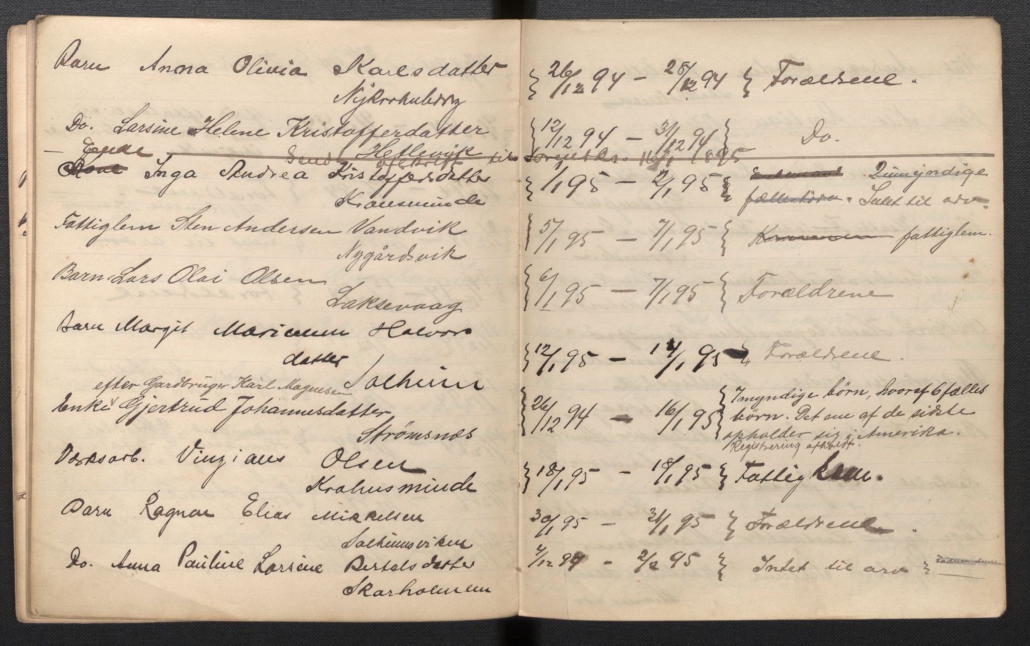 Lensmannen i Årstad, AV/SAB-A-36201/0006/L0001: Dødsfallprotokoll, 1892-1895