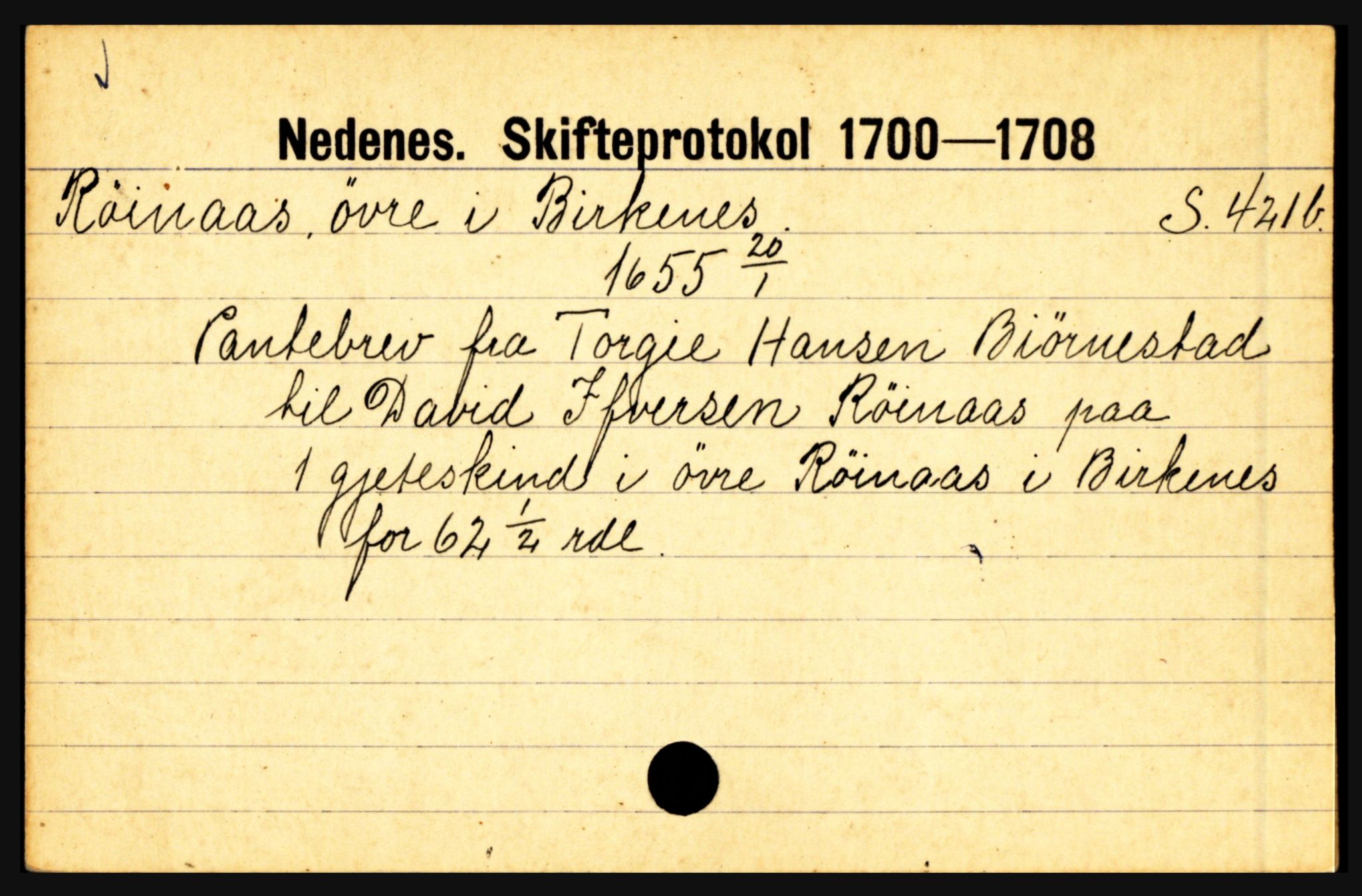 Nedenes sorenskriveri før 1824, AV/SAK-1221-0007/H, p. 24939