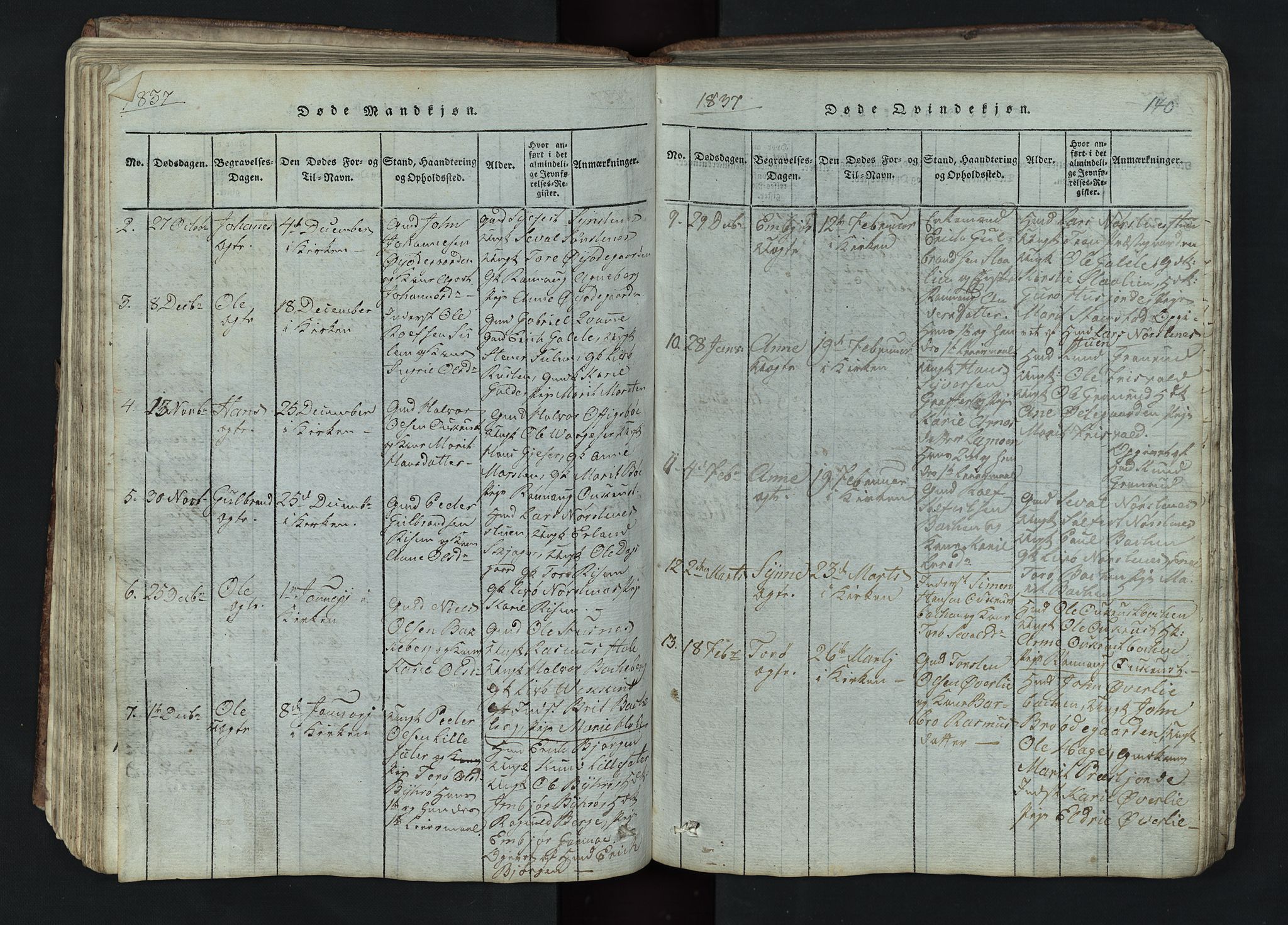 Lom prestekontor, SAH/PREST-070/L/L0002: Parish register (copy) no. 2, 1815-1844, p. 140