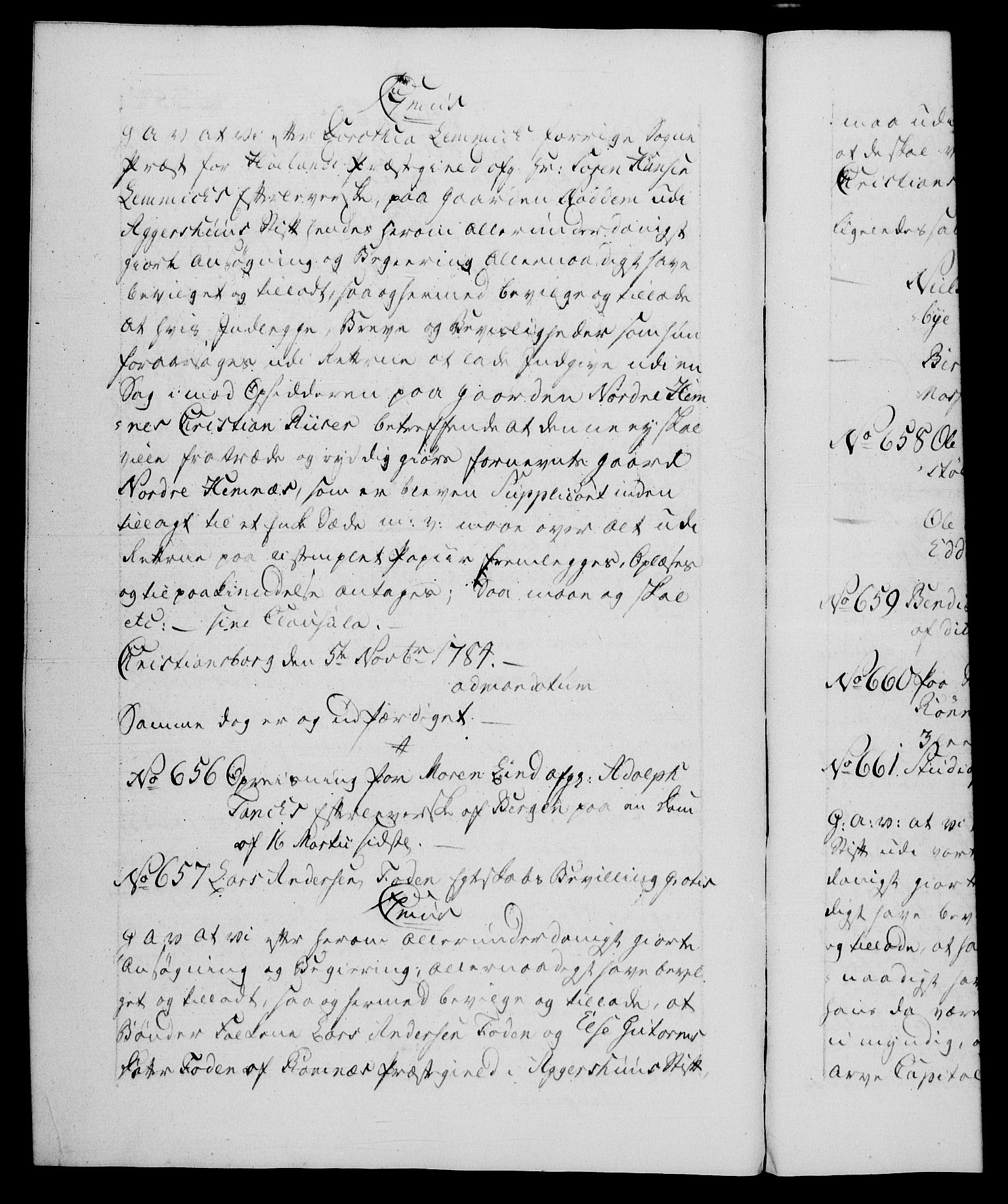 Danske Kanselli 1572-1799, AV/RA-EA-3023/F/Fc/Fca/Fcaa/L0050: Norske registre, 1784-1785, p. 384b