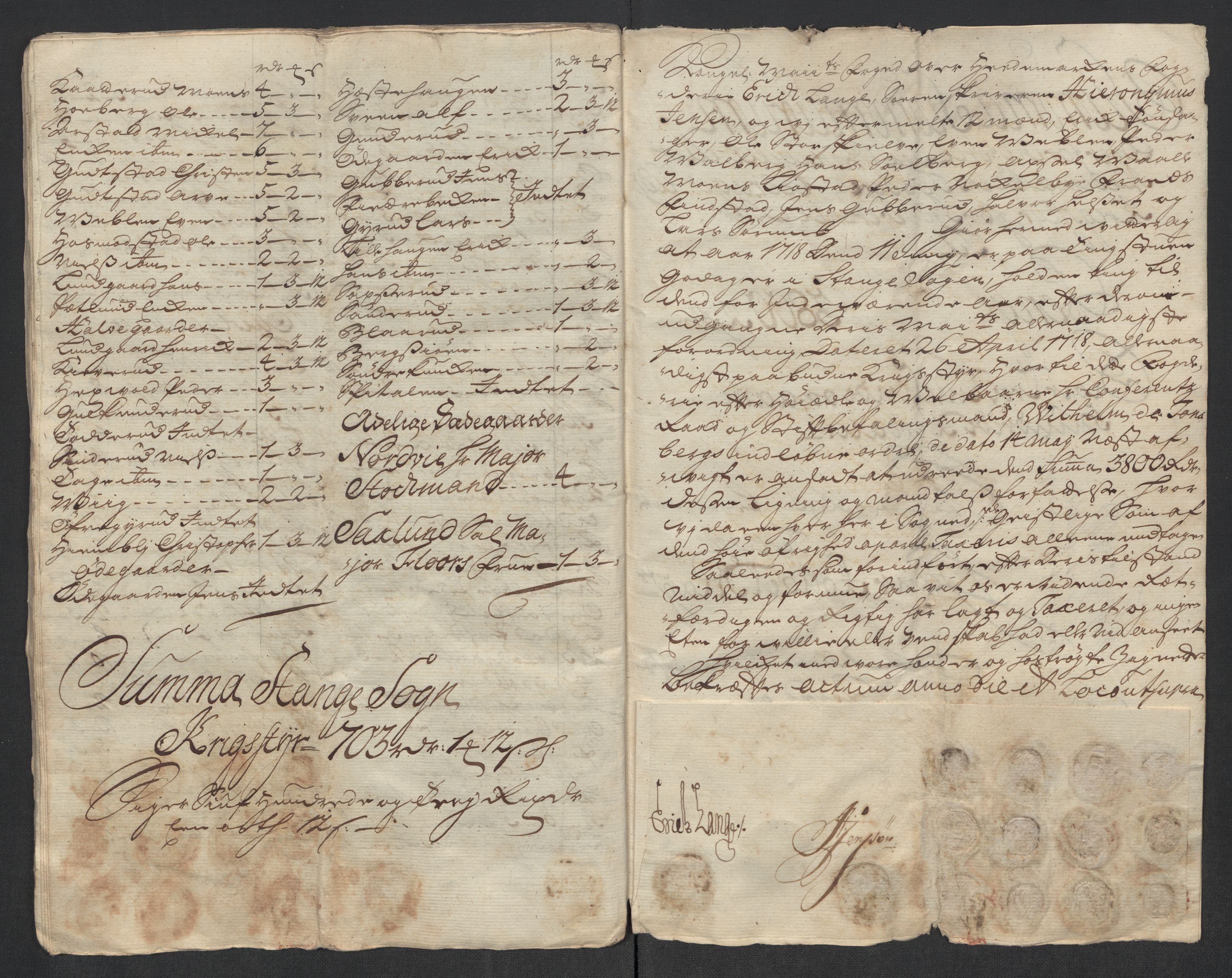 Rentekammeret inntil 1814, Reviderte regnskaper, Fogderegnskap, AV/RA-EA-4092/R16/L1057: Fogderegnskap Hedmark, 1718, p. 175