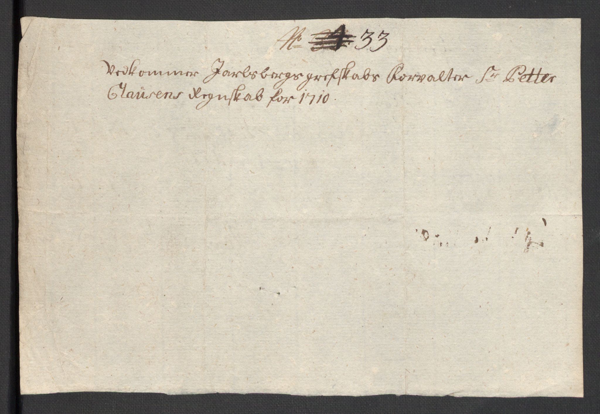 Rentekammeret inntil 1814, Reviderte regnskaper, Fogderegnskap, AV/RA-EA-4092/R32/L1875: Fogderegnskap Jarlsberg grevskap, 1710, p. 347