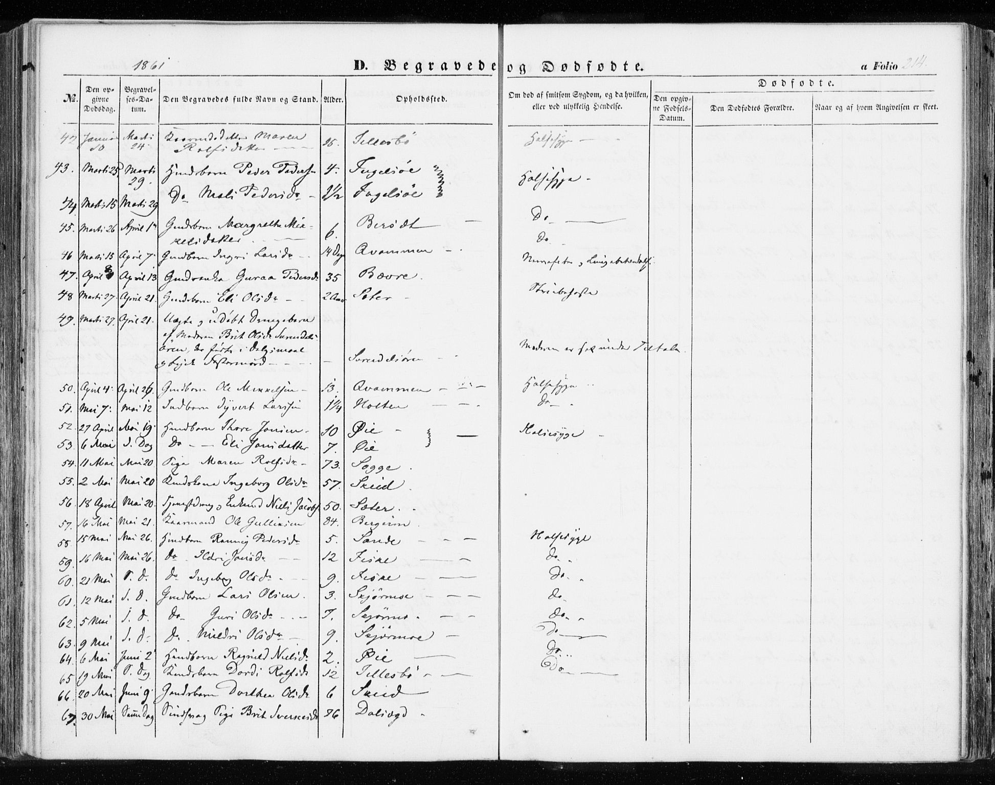 Ministerialprotokoller, klokkerbøker og fødselsregistre - Møre og Romsdal, AV/SAT-A-1454/595/L1044: Parish register (official) no. 595A06, 1852-1863, p. 214