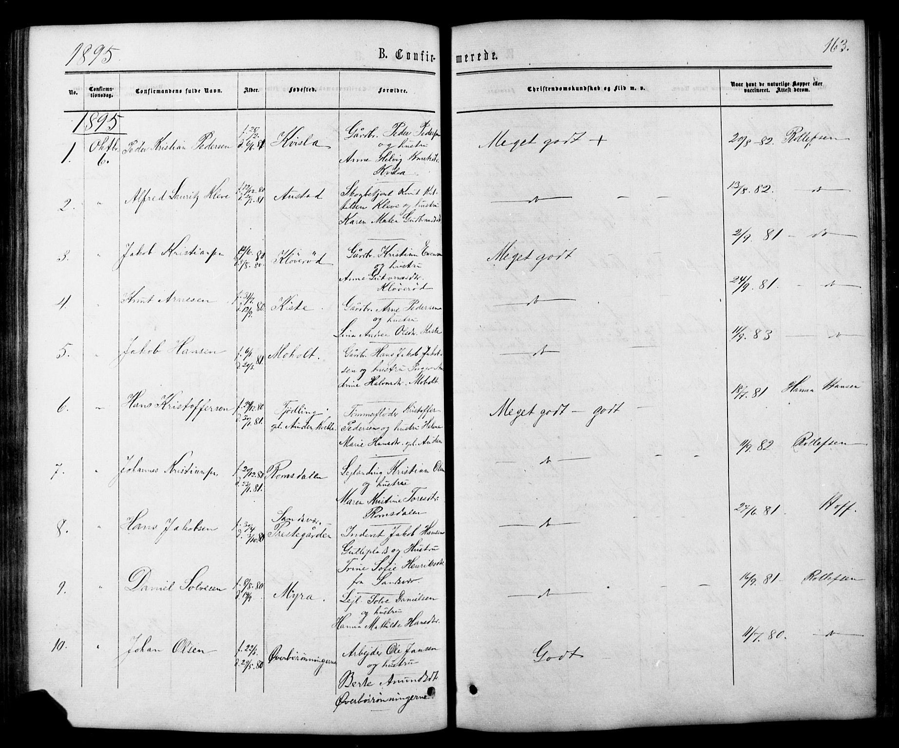 Siljan kirkebøker, SAKO/A-300/G/Ga/L0002: Parish register (copy) no. 2, 1864-1908, p. 163