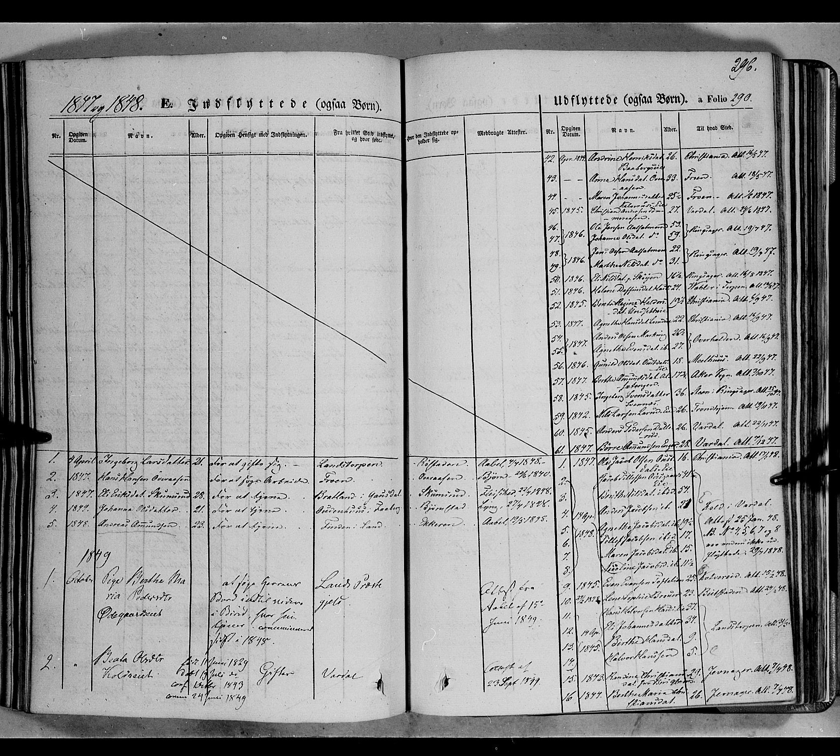 Biri prestekontor, SAH/PREST-096/H/Ha/Haa/L0005: Parish register (official) no. 5, 1843-1854, p. 296