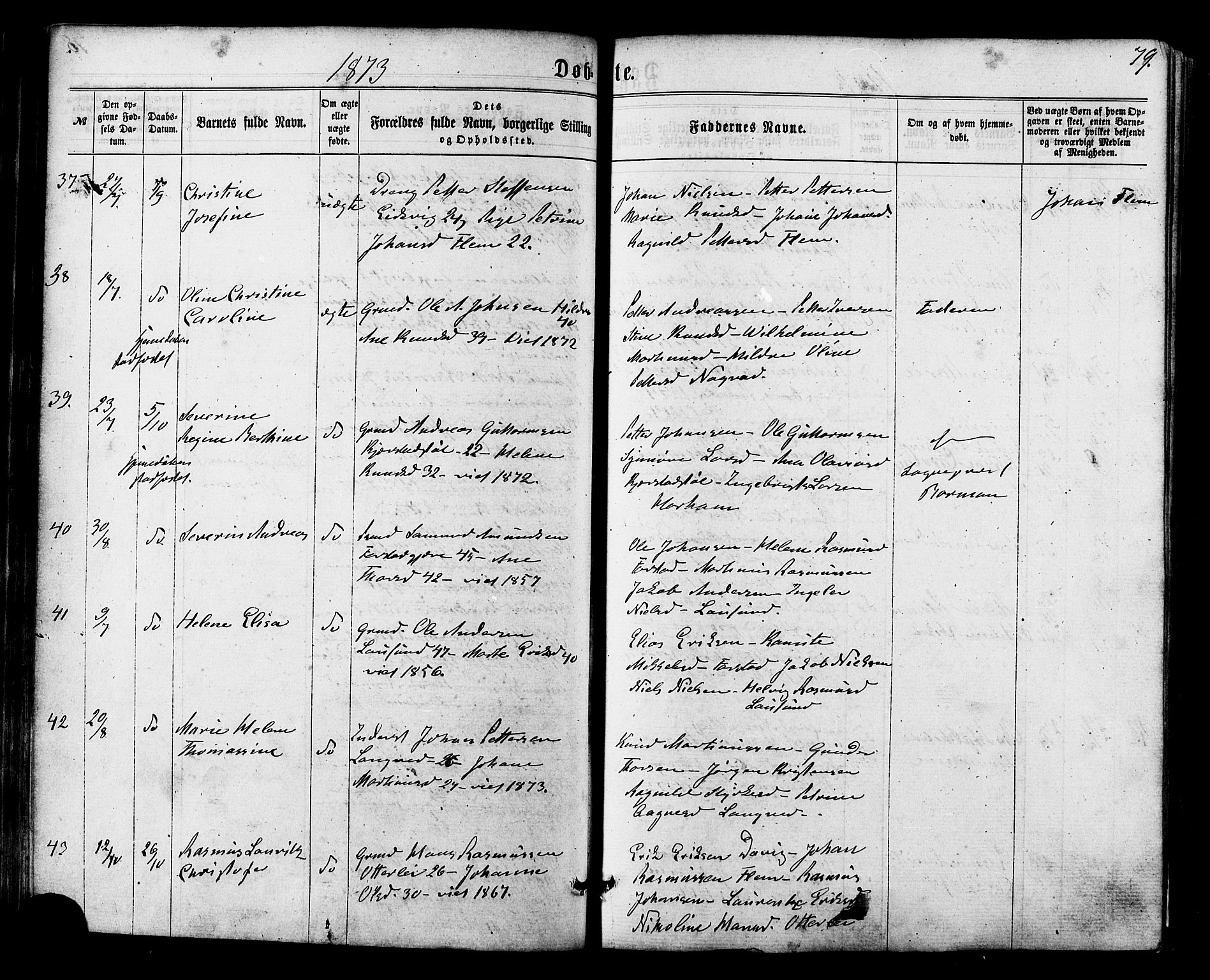 Ministerialprotokoller, klokkerbøker og fødselsregistre - Møre og Romsdal, AV/SAT-A-1454/536/L0498: Parish register (official) no. 536A07, 1862-1875, p. 79