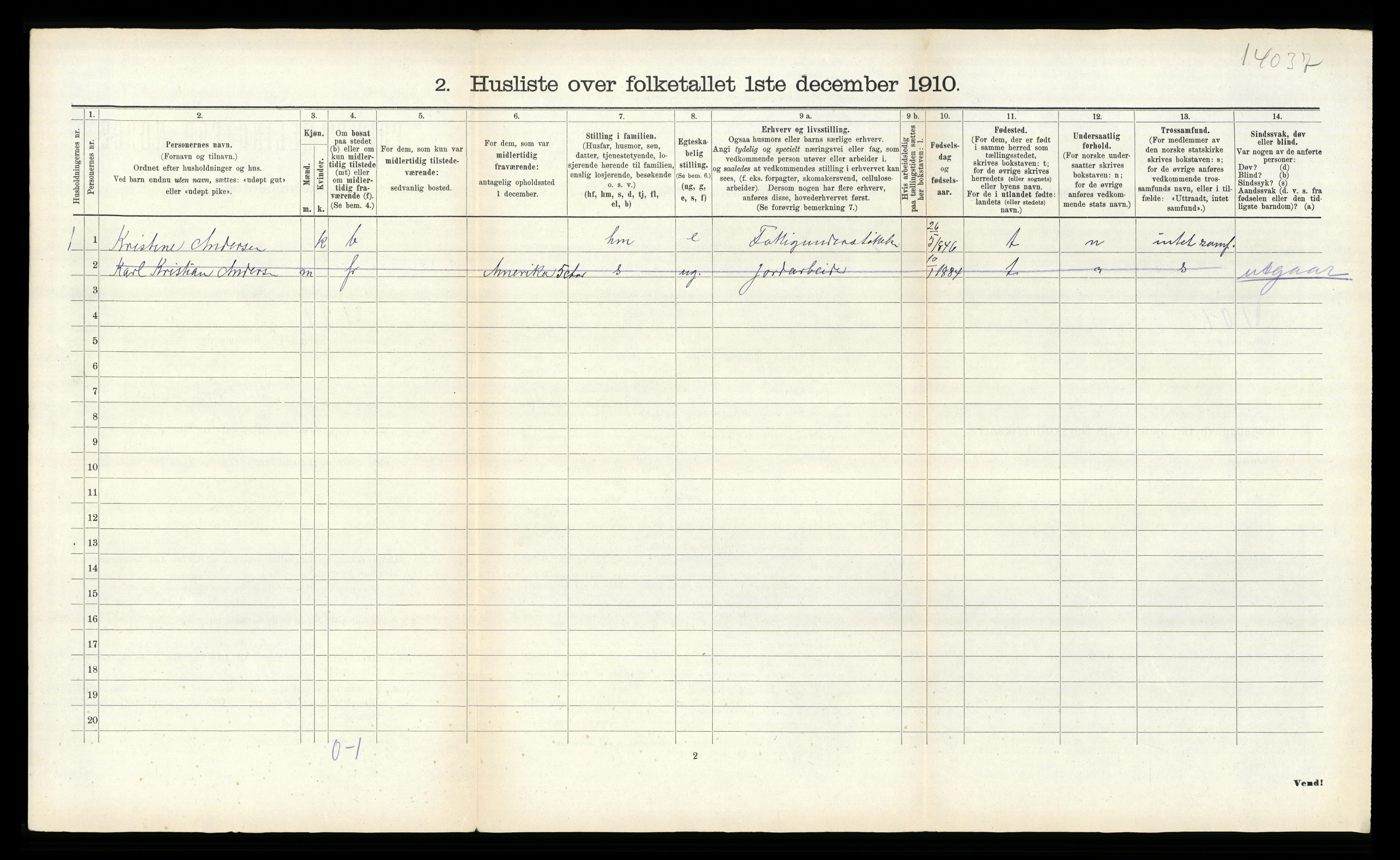 RA, 1910 census for Hisøy, 1910, p. 48
