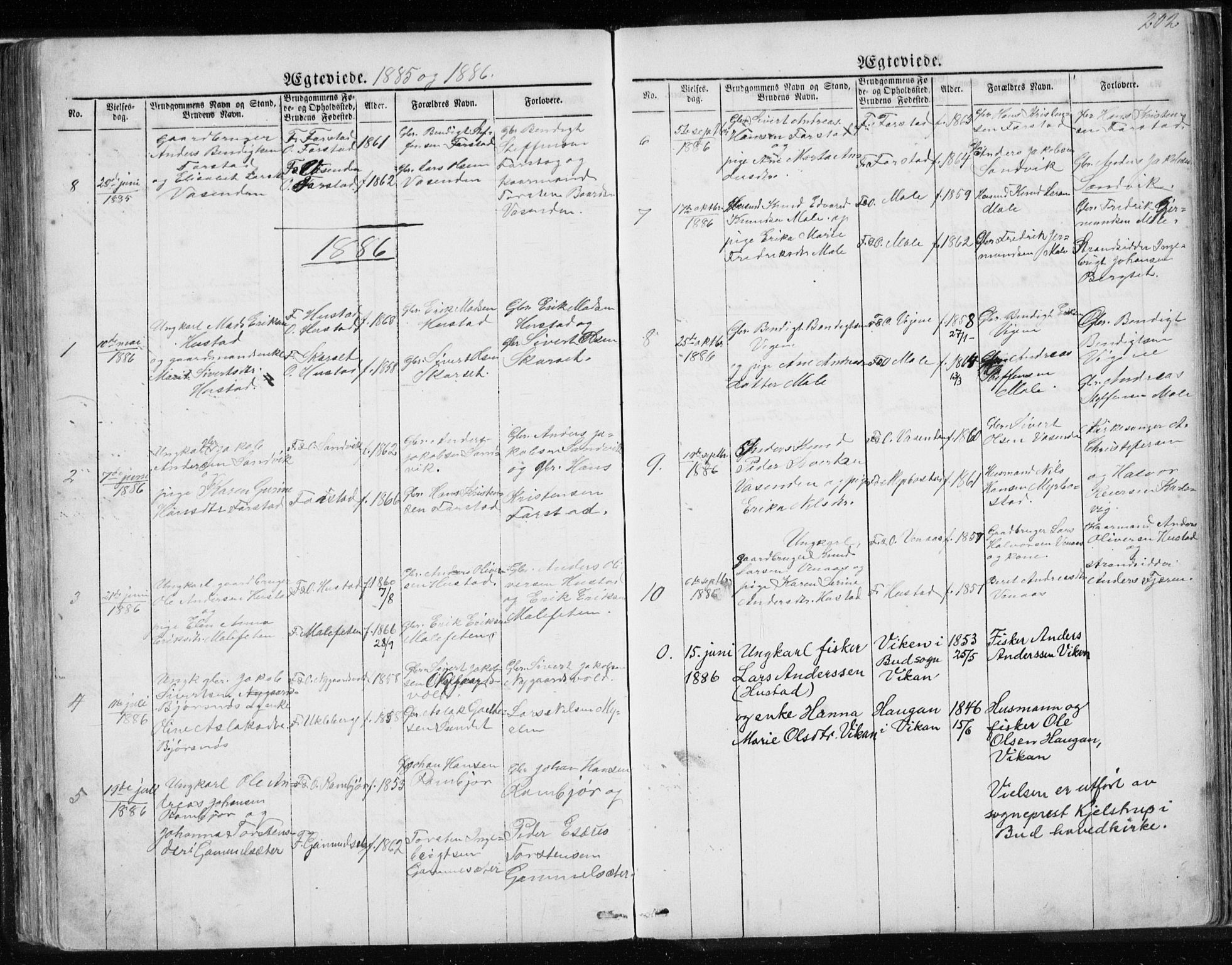 Ministerialprotokoller, klokkerbøker og fødselsregistre - Møre og Romsdal, AV/SAT-A-1454/567/L0782: Parish register (copy) no. 567C02, 1867-1886, p. 202