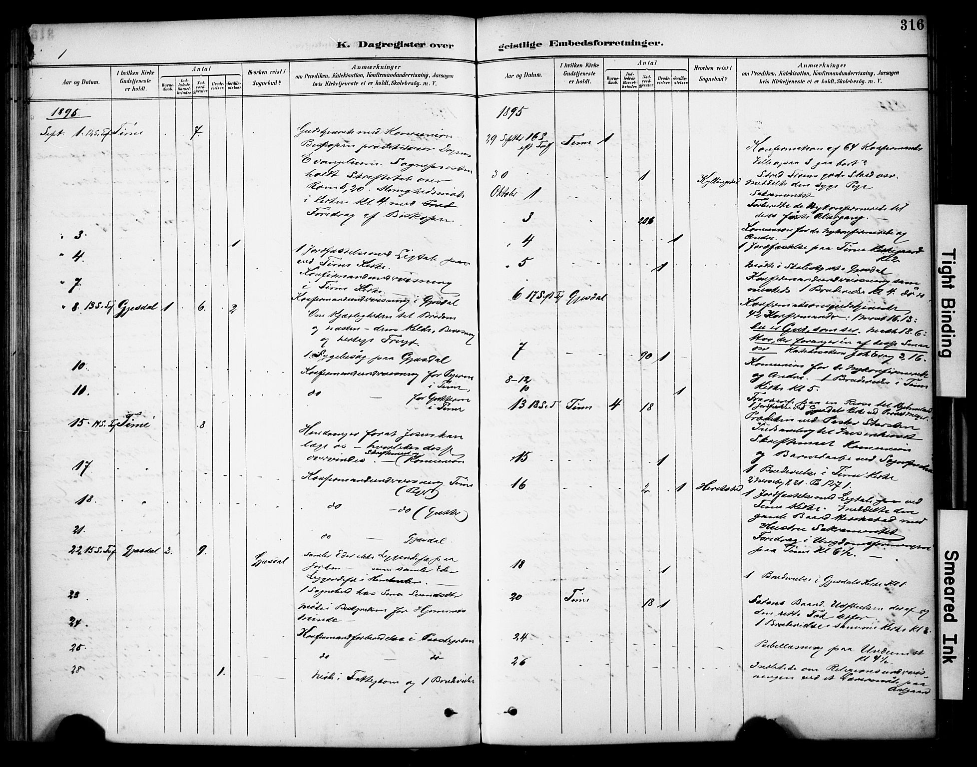 Lye sokneprestkontor, AV/SAST-A-101794/001/30BA/L0011: Parish register (official) no. A 9, 1893-1903, p. 316