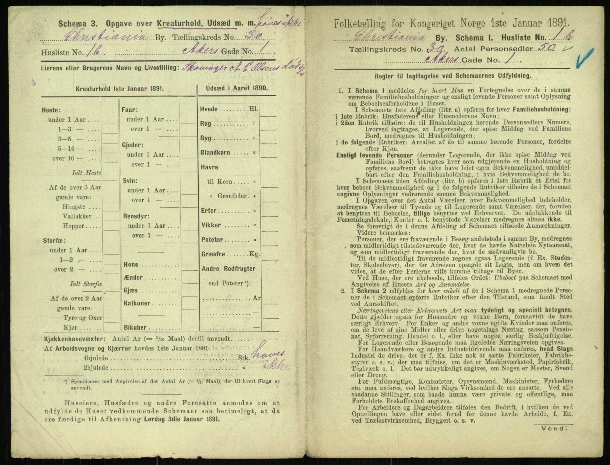 RA, 1891 census for 0301 Kristiania, 1891, p. 15531