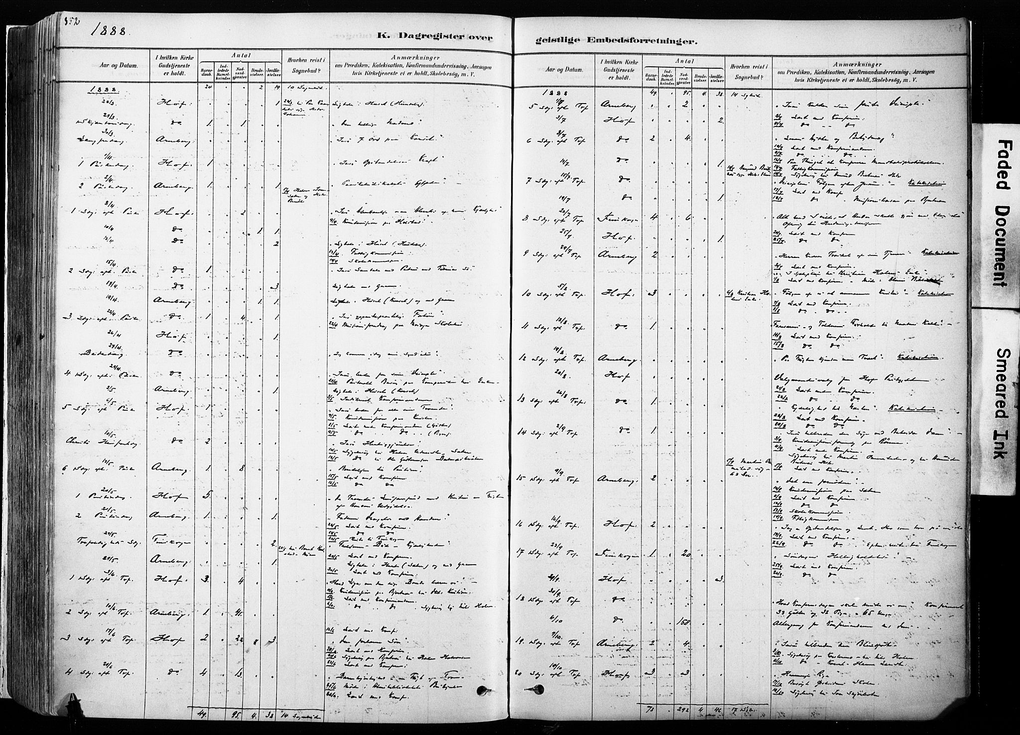 Hof prestekontor, AV/SAH-PREST-038/H/Ha/Haa/L0010: Parish register (official) no. 10, 1878-1909, p. 352