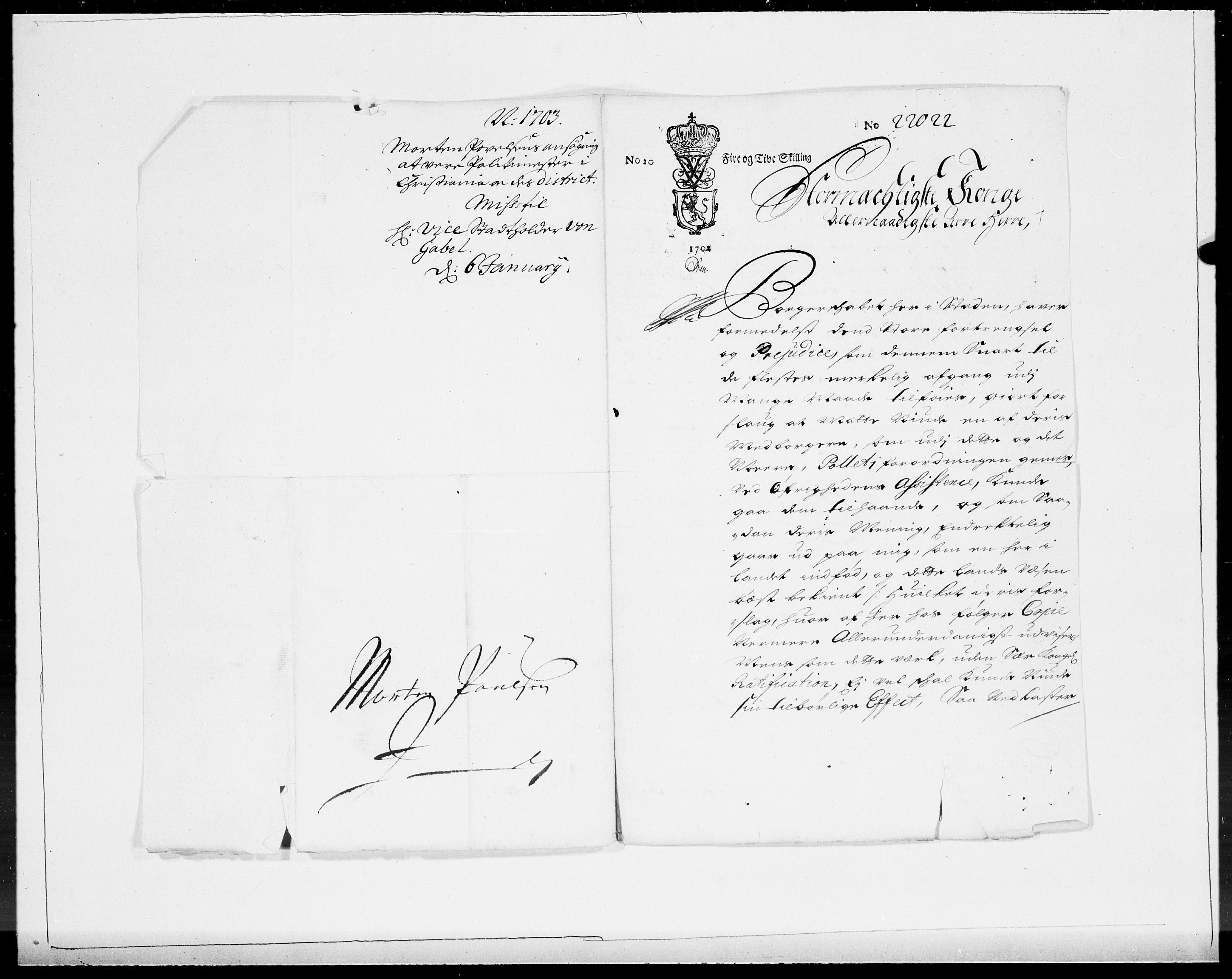 Danske Kanselli 1572-1799, AV/RA-EA-3023/F/Fc/Fcc/Fcca/L0054: Norske innlegg 1572-1799, 1703, p. 5