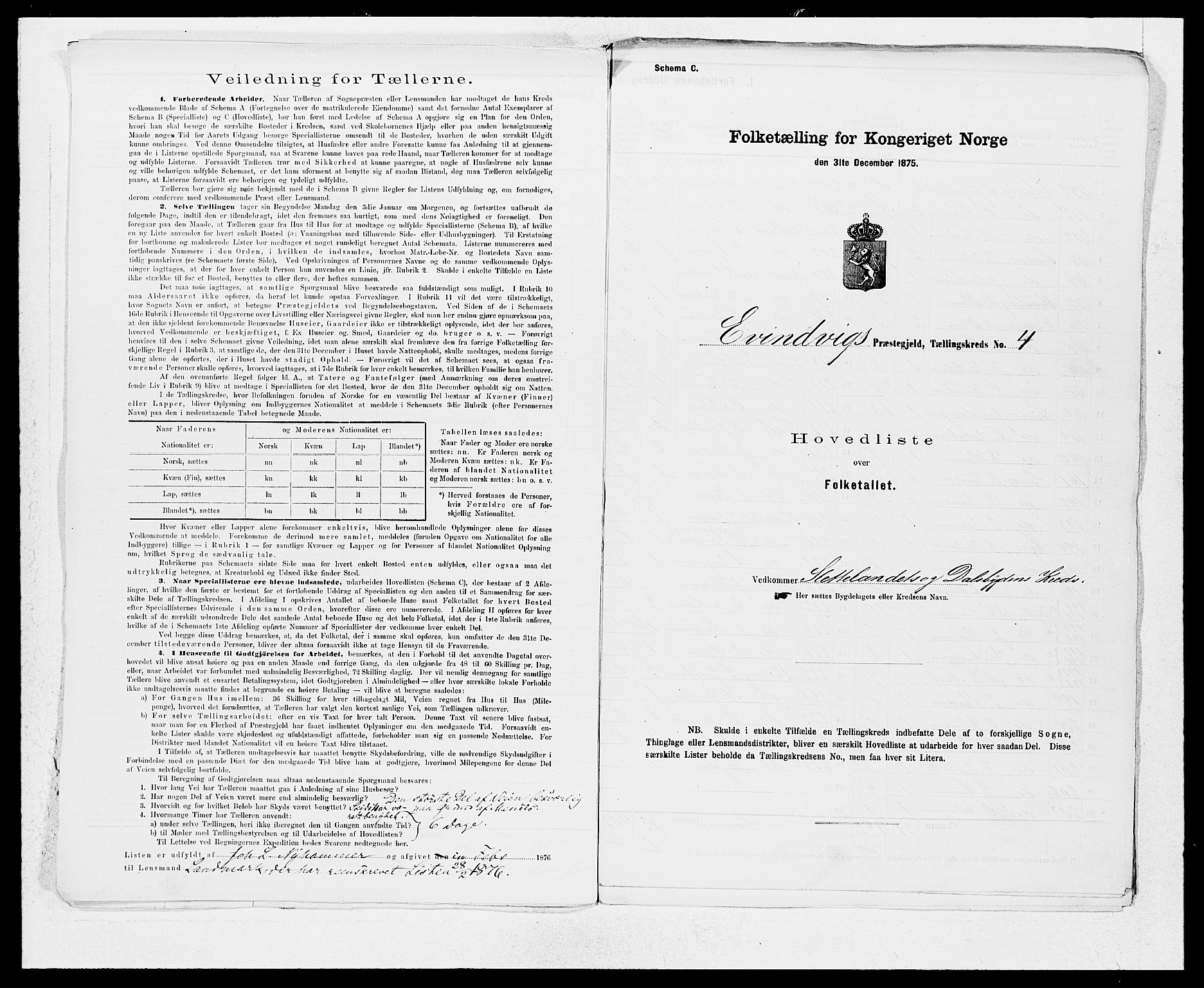 SAB, 1875 census for 1411P Eivindvik, 1875, p. 8