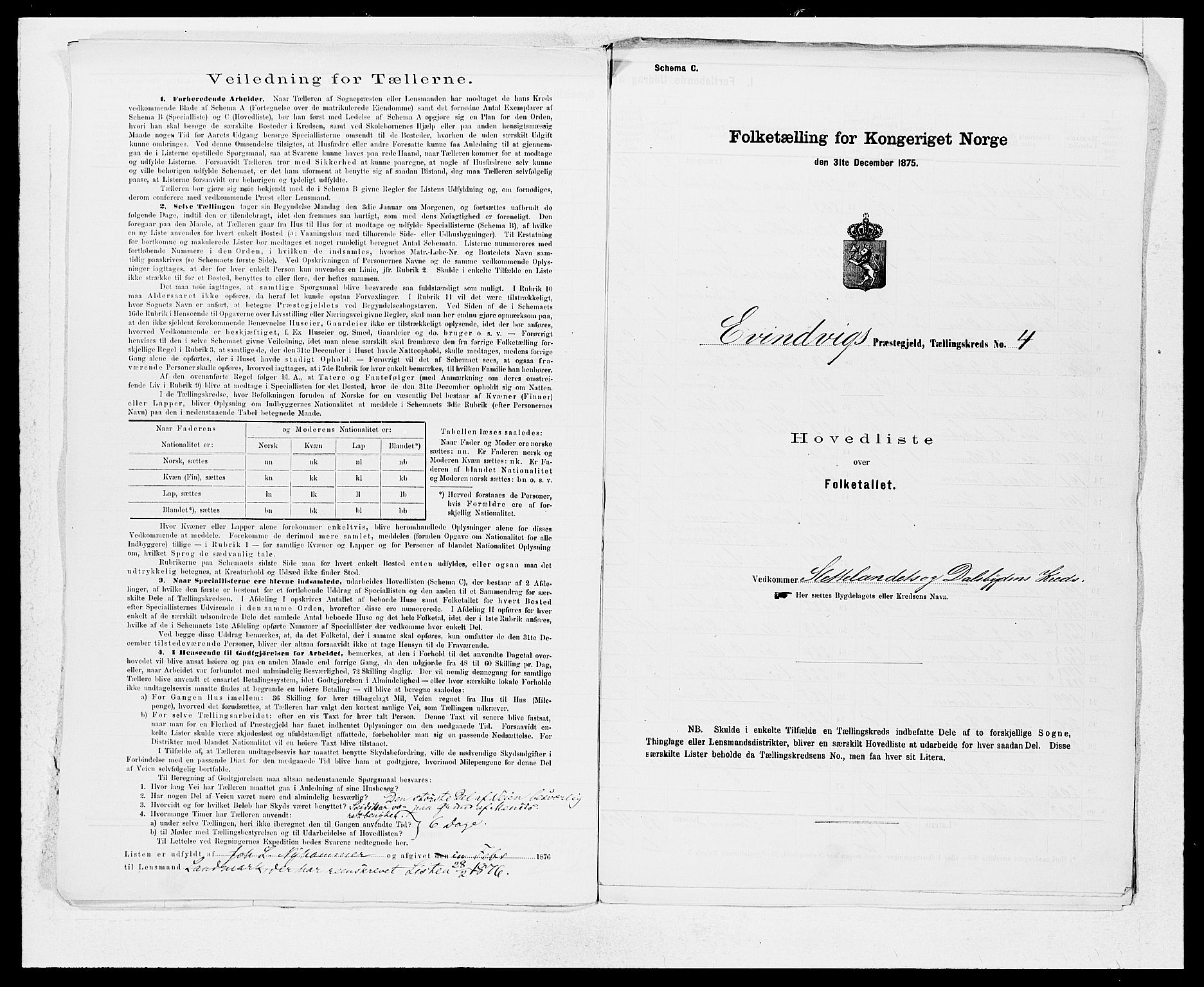 SAB, 1875 census for 1411P Eivindvik, 1875, p. 8