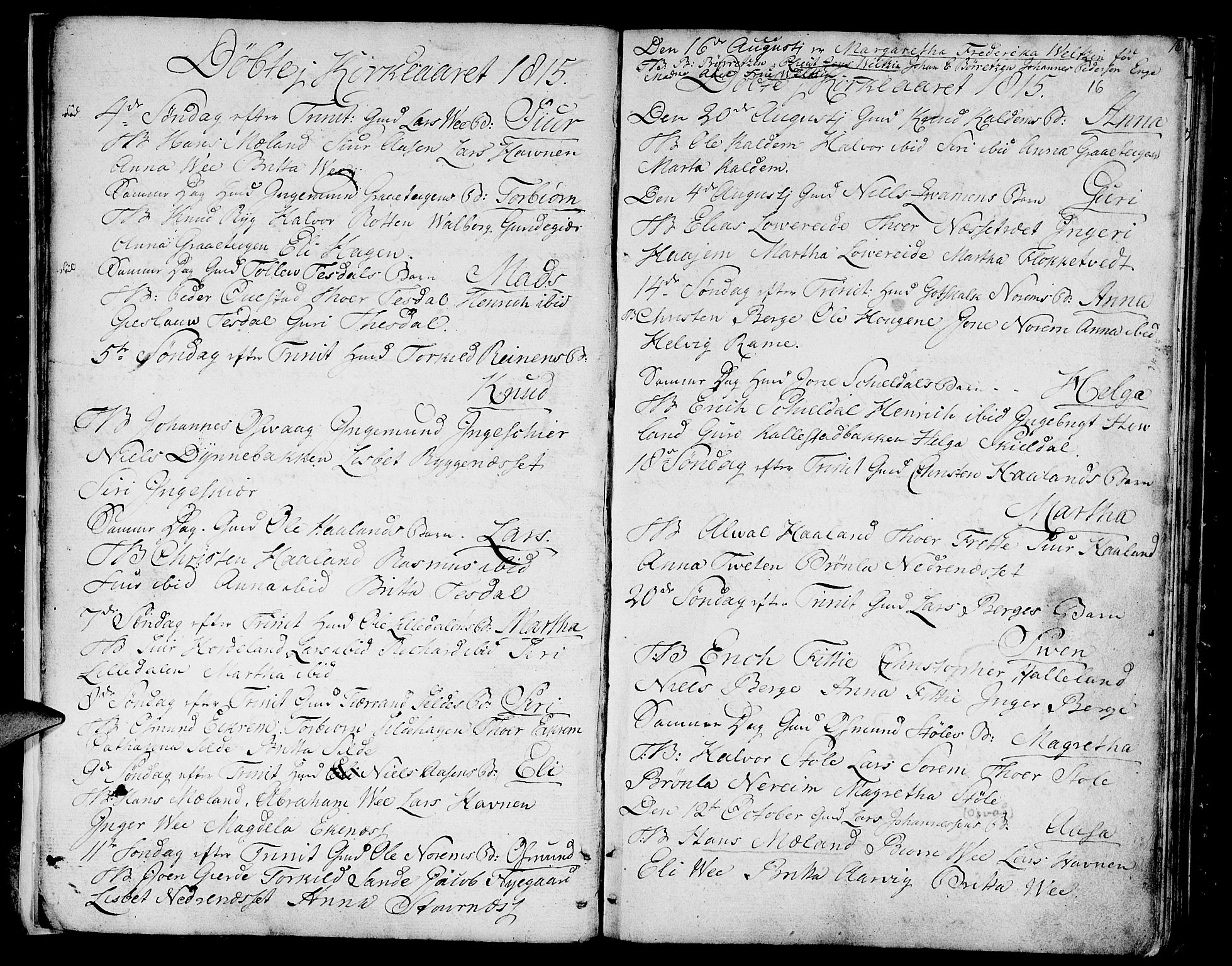 Etne sokneprestembete, AV/SAB-A-75001/H/Haa: Parish register (official) no. A 5, 1808-1817, p. 16