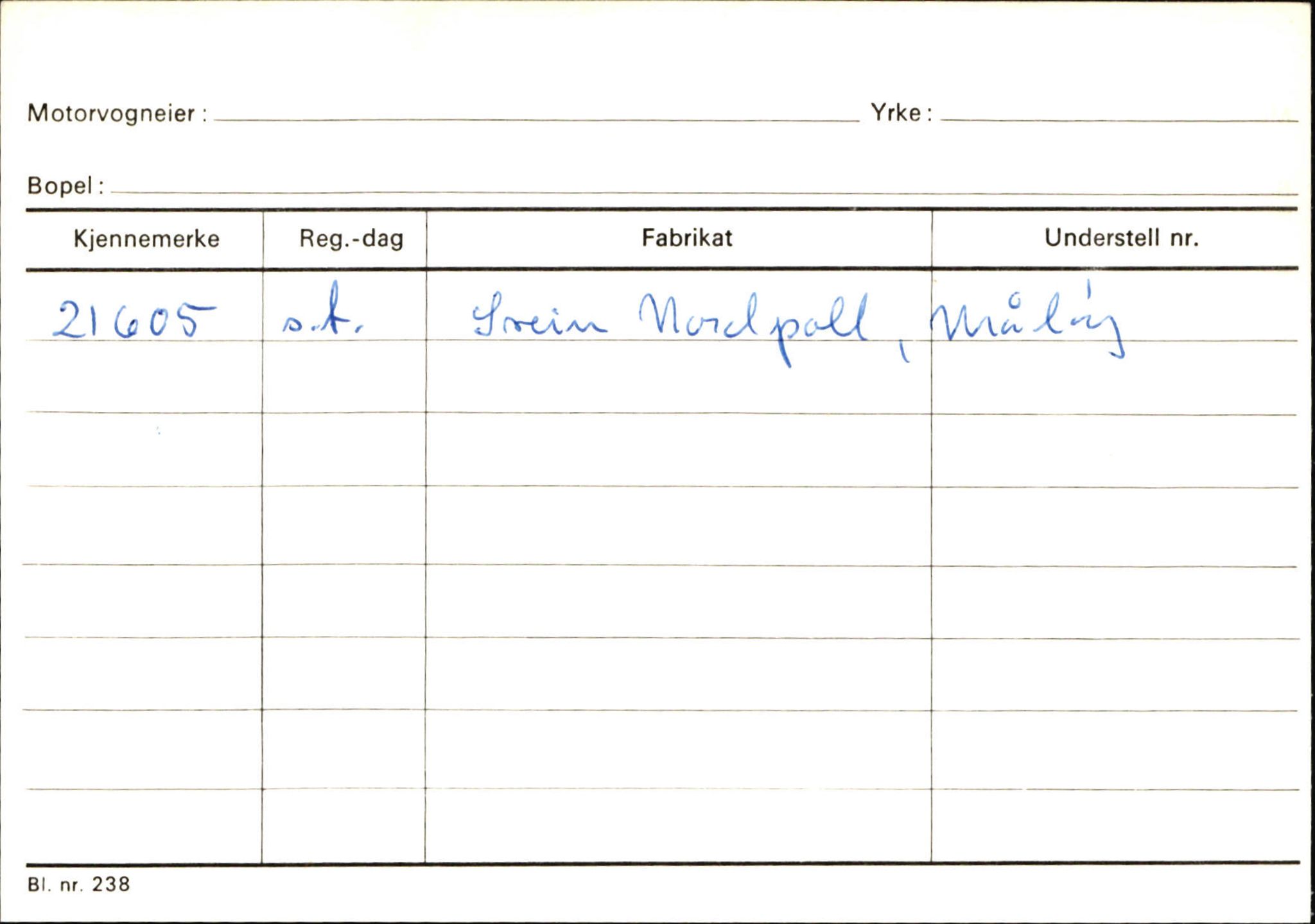 Statens vegvesen, Sogn og Fjordane vegkontor, SAB/A-5301/4/F/L0144: Registerkort Vågsøy A-R, 1945-1975, p. 2009