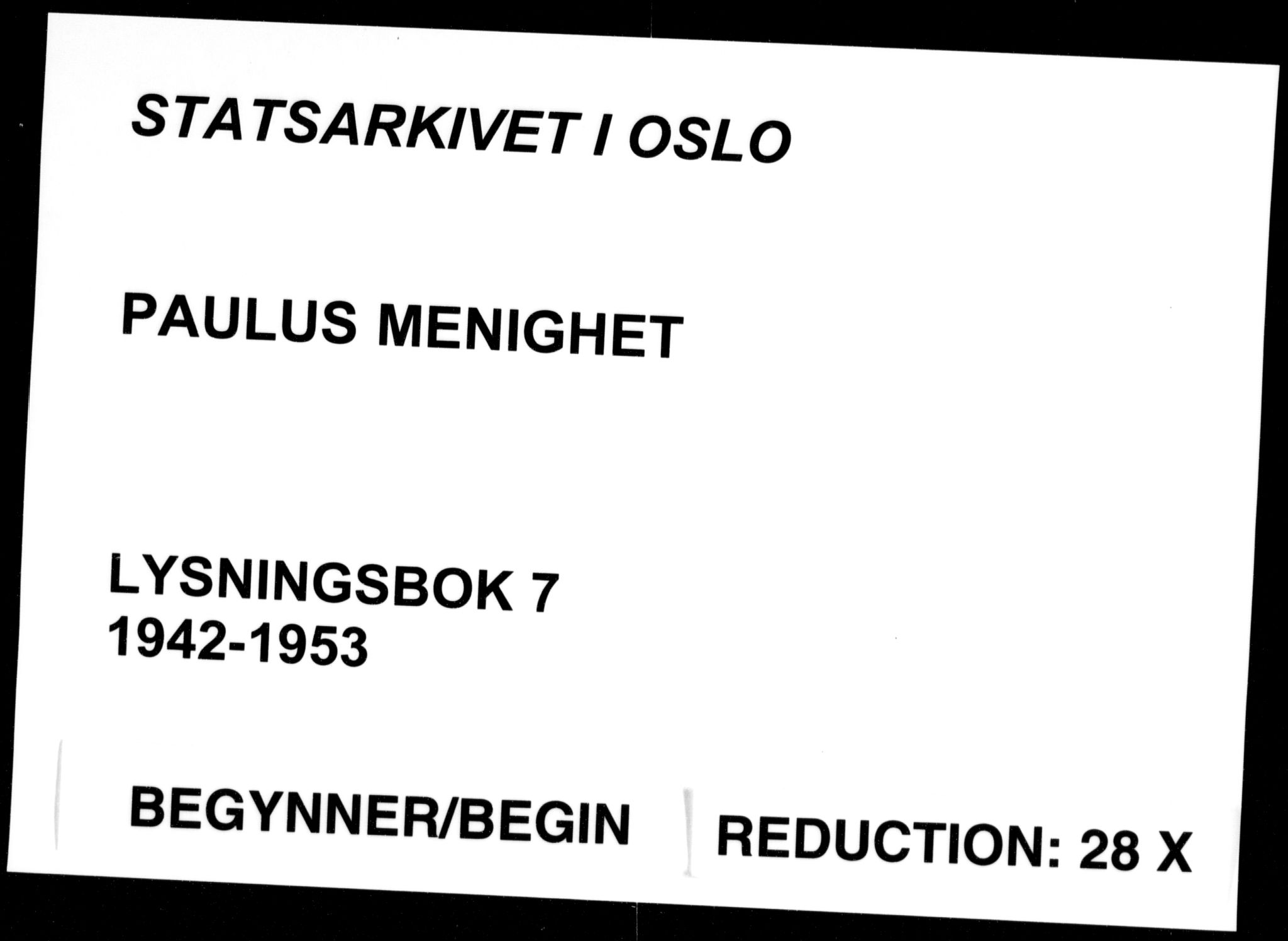 Paulus prestekontor Kirkebøker, AV/SAO-A-10871/H/Ha/L0007: Banns register no. 7, 1942-1953