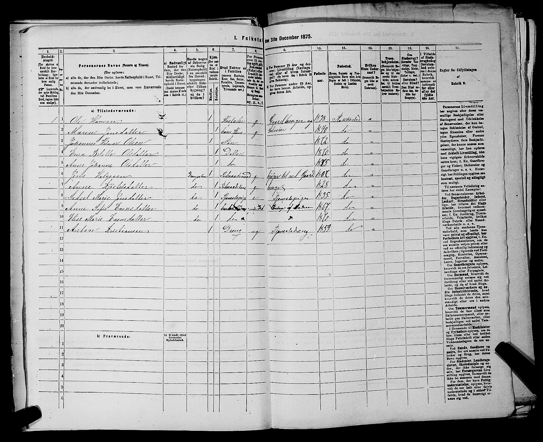 RA, 1875 census for 0128P Rakkestad, 1875, p. 1413