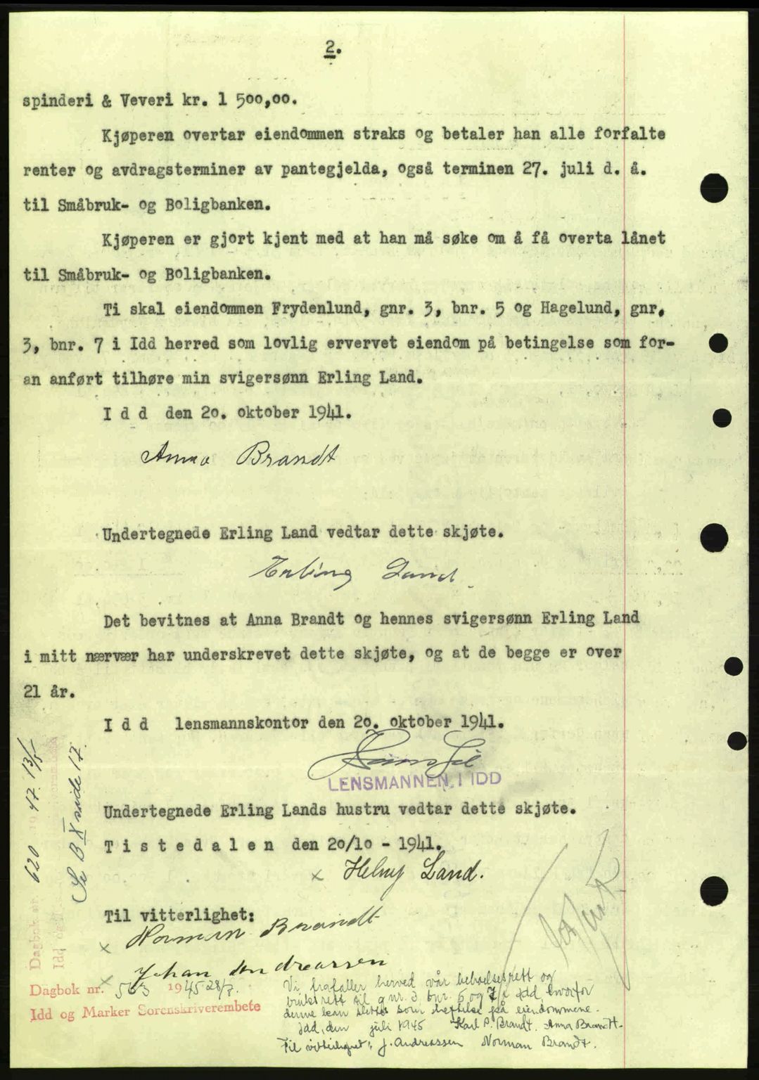 Idd og Marker sorenskriveri, AV/SAO-A-10283/G/Gb/Gbb/L0005: Mortgage book no. A5, 1941-1943, Diary no: : 676/1942