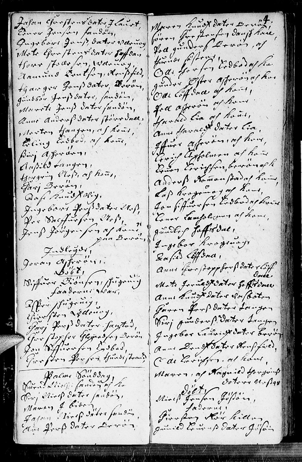 Dypvåg sokneprestkontor, AV/SAK-1111-0007/F/Fb/Fba/L0001: Parish register (copy) no. B 1, 1699-1706, p. 4