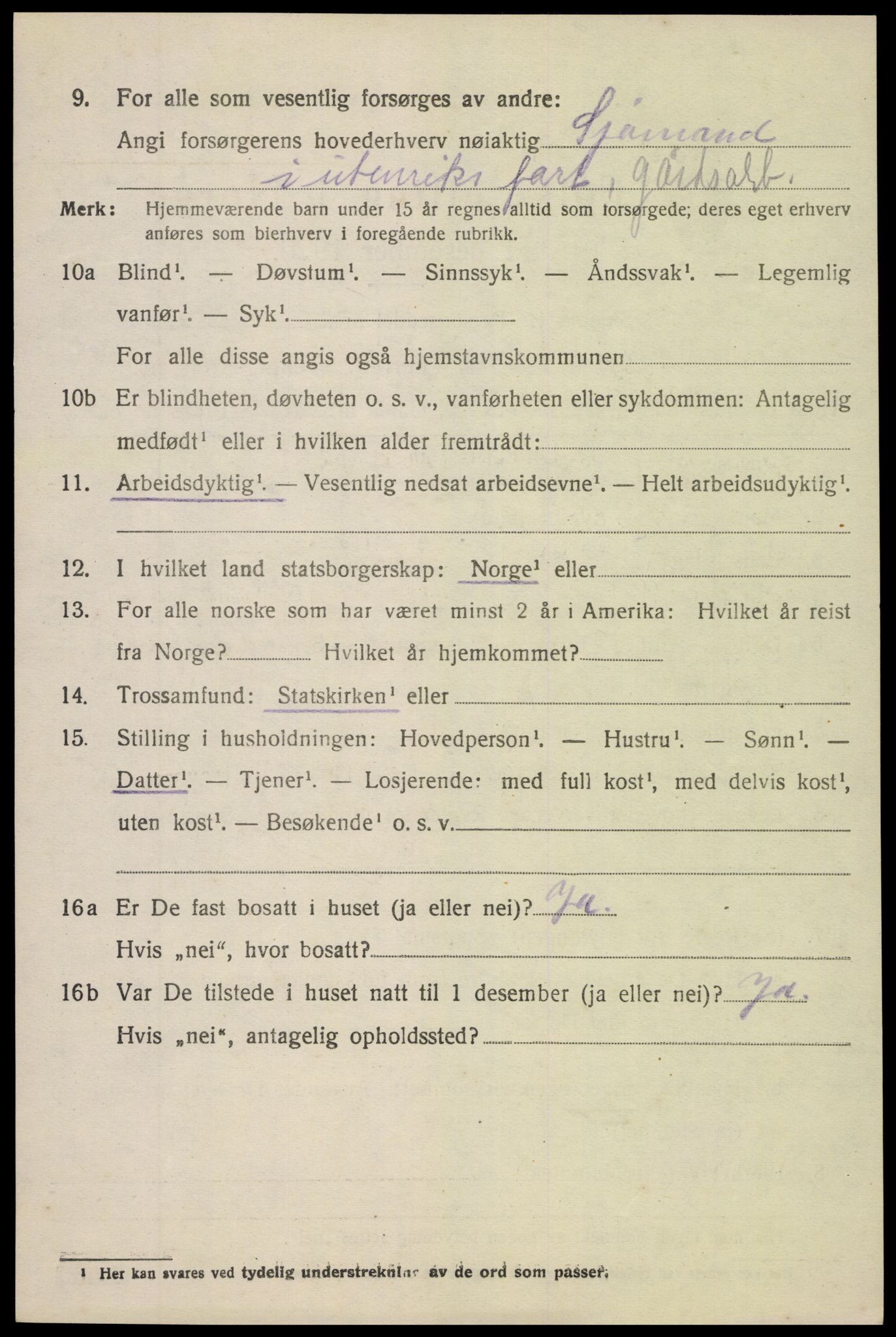 SAK, 1920 census for Søndeled, 1920, p. 4796