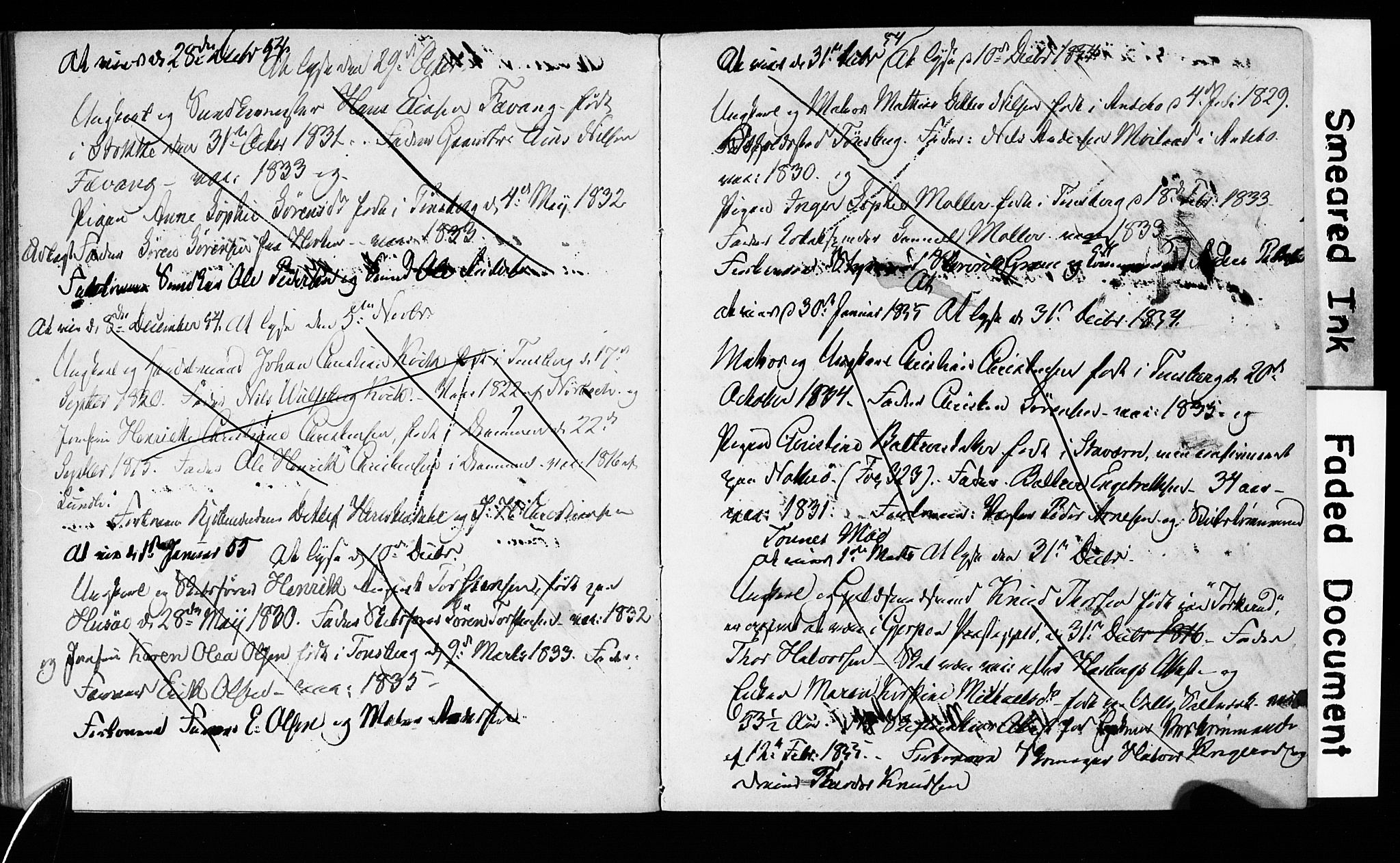 Tønsberg kirkebøker, AV/SAKO-A-330/H/Ha/L0001: Banns register no. 1, 1849-1856