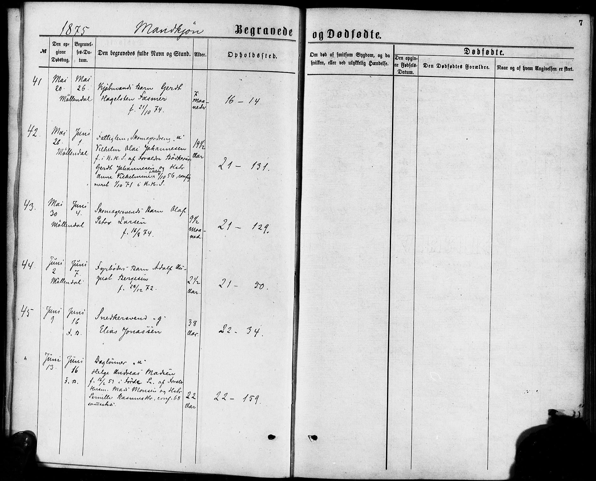 Korskirken sokneprestembete, AV/SAB-A-76101/H/Haa/L0046: Parish register (official) no. E 4, 1875-1883, p. 7