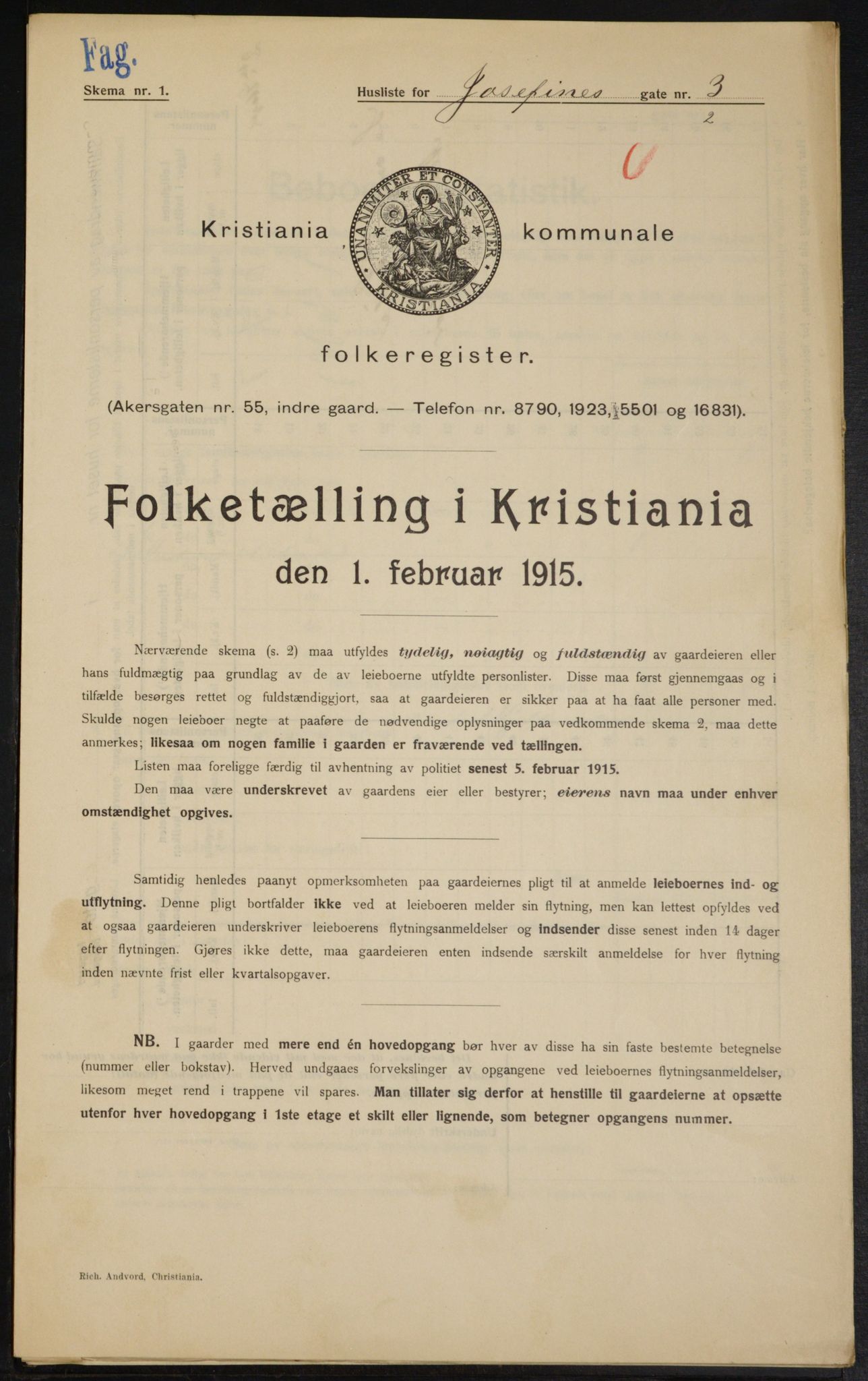 OBA, Municipal Census 1915 for Kristiania, 1915, p. 46872