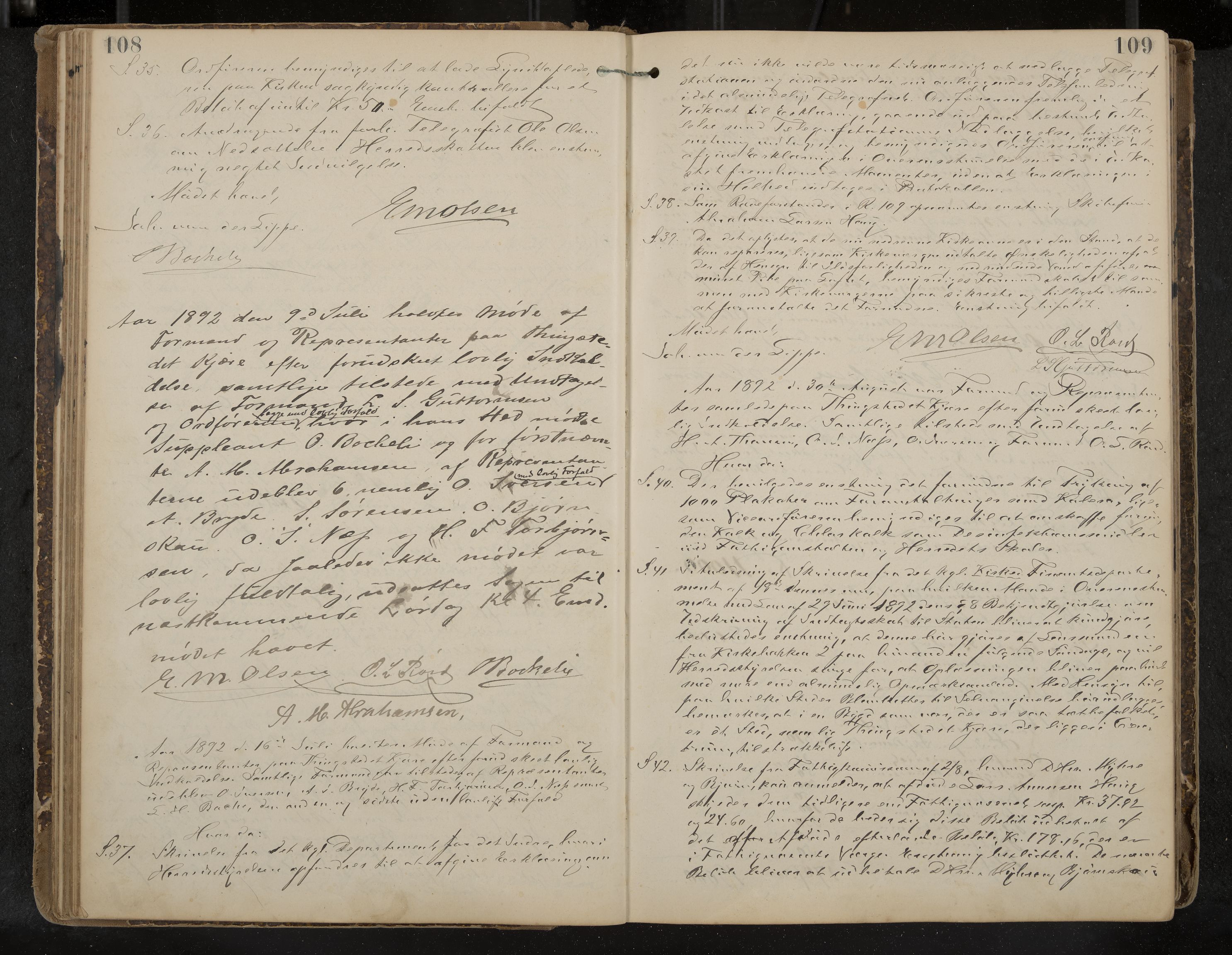 Tjøme formannskap og sentraladministrasjon, IKAK/0723021-1/A/L0003: Møtebok, 1886-1915, p. 108-109