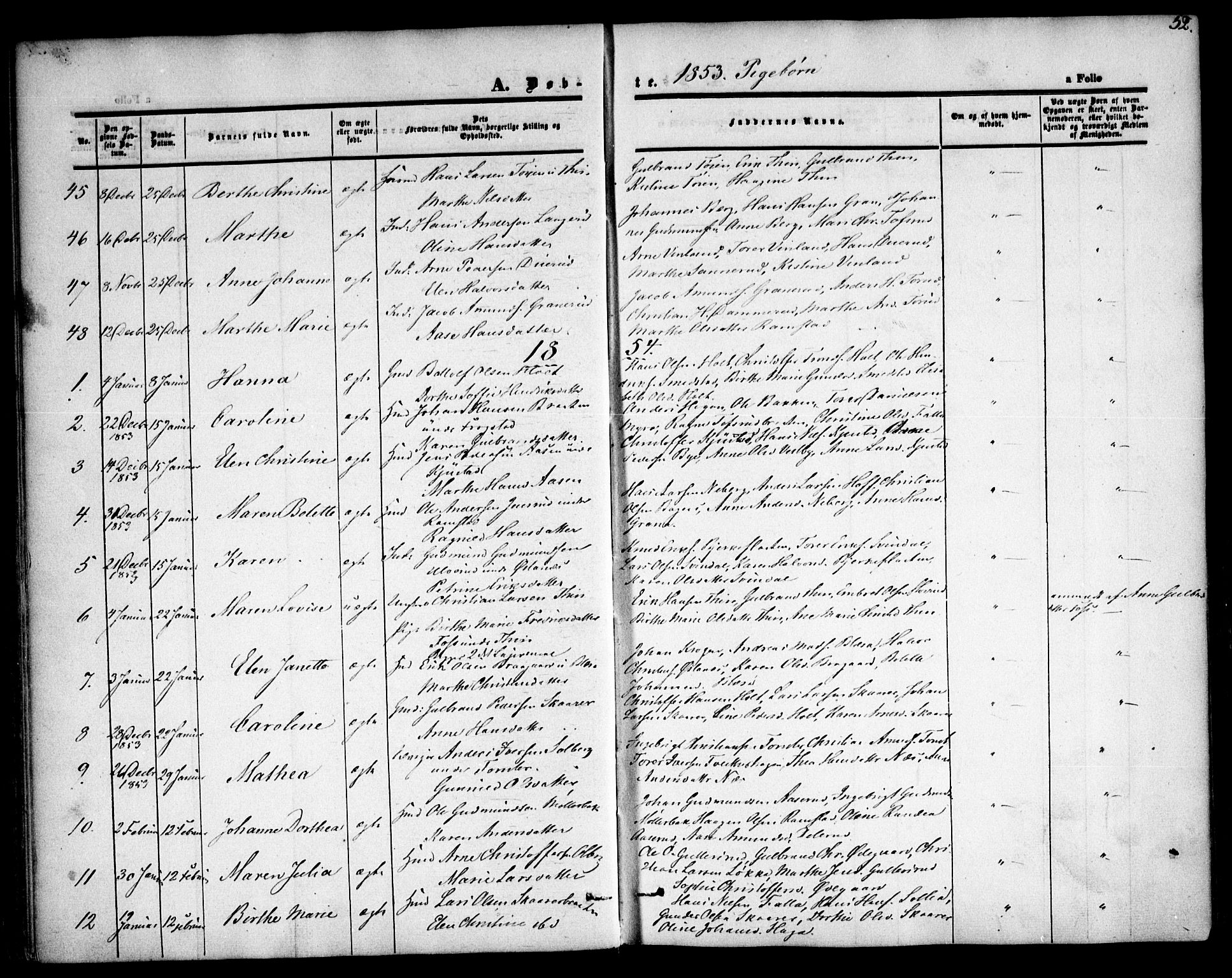 Fet prestekontor Kirkebøker, SAO/A-10370a/F/Fa/L0010: Parish register (official) no. I 10, 1847-1859, p. 52