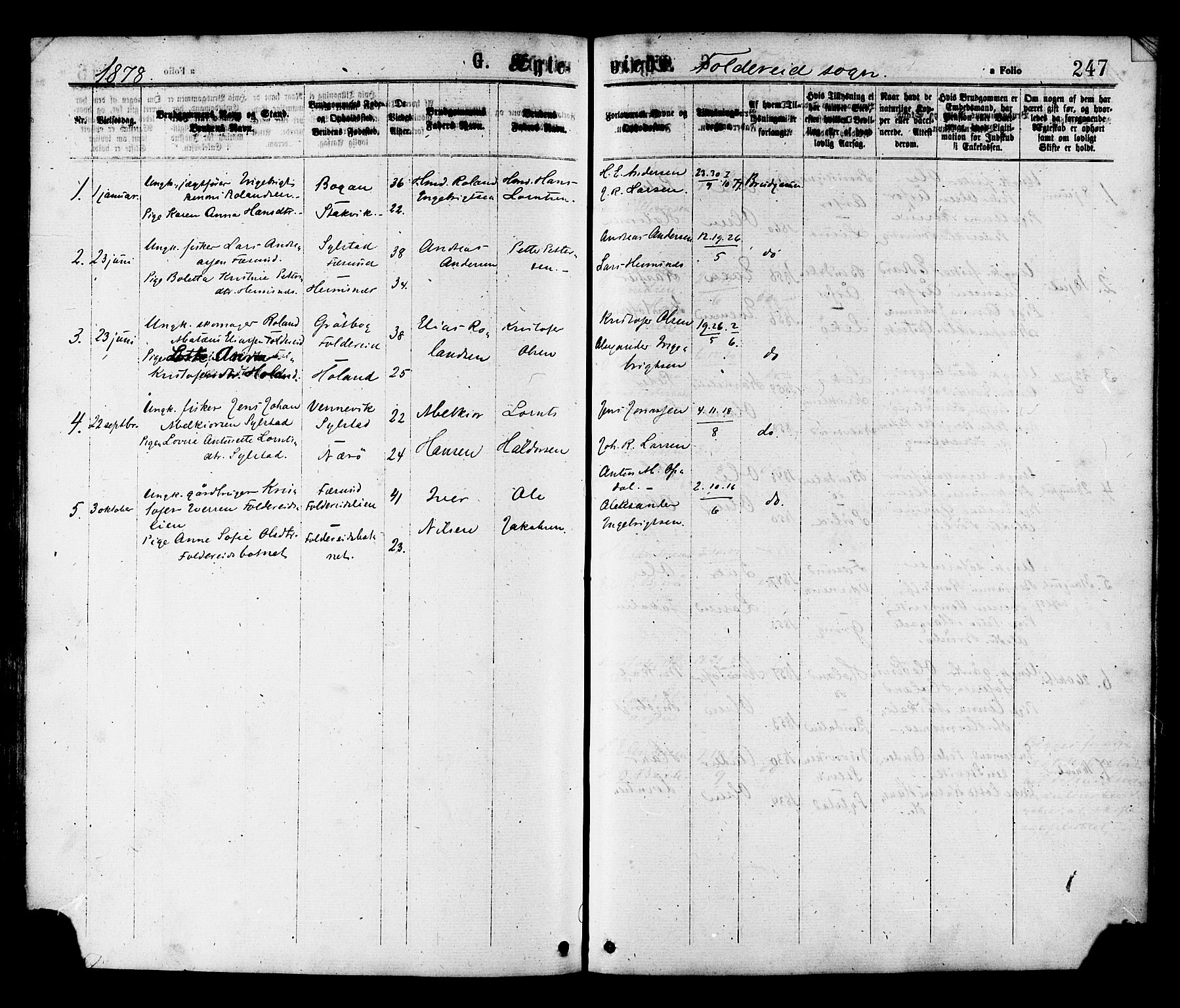 Ministerialprotokoller, klokkerbøker og fødselsregistre - Nord-Trøndelag, AV/SAT-A-1458/780/L0642: Parish register (official) no. 780A07 /2, 1878-1885, p. 247