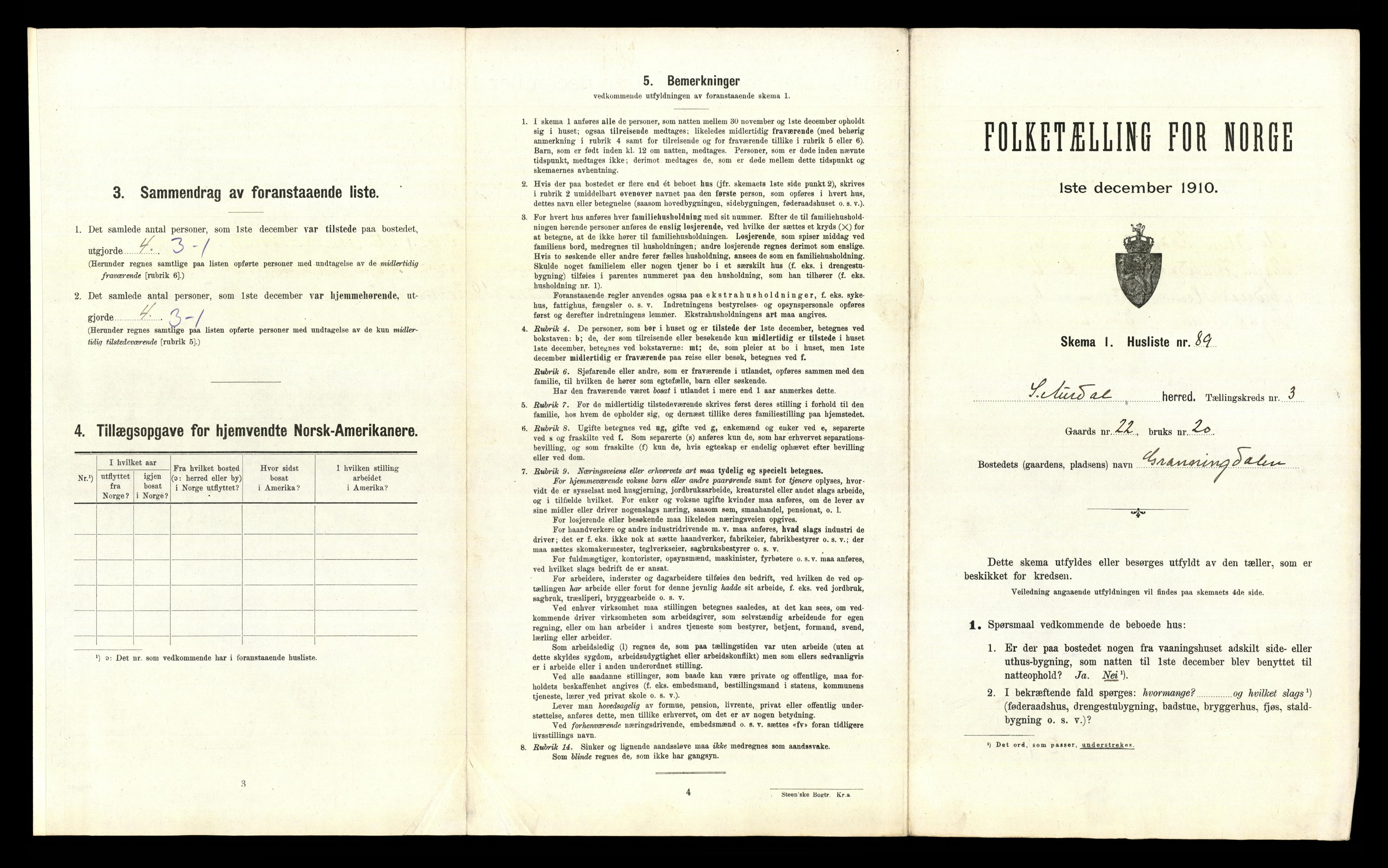 RA, 1910 census for Sør-Aurdal, 1910, p. 443